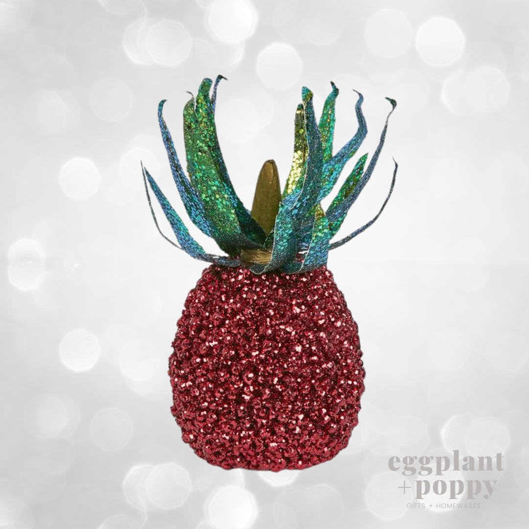 Decoration - Shimmer Pineapple Red