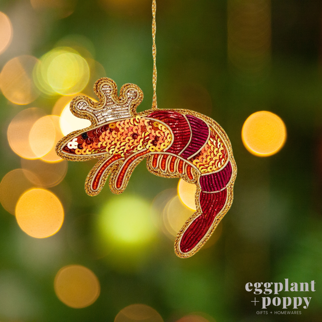 Hanging Decoration - King Prawn Sequin