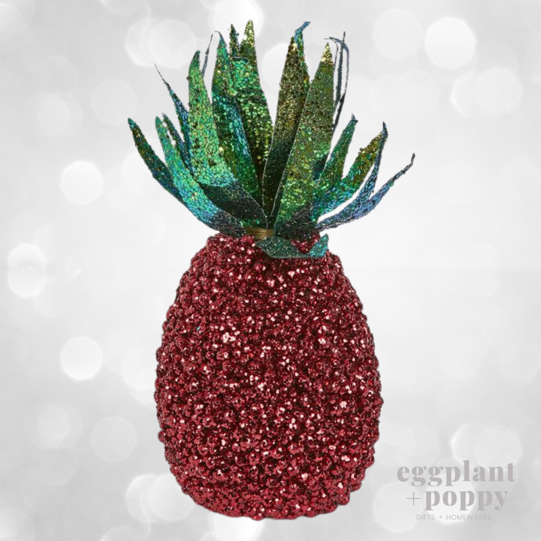 Decoration - Shimmer Pineapple Red