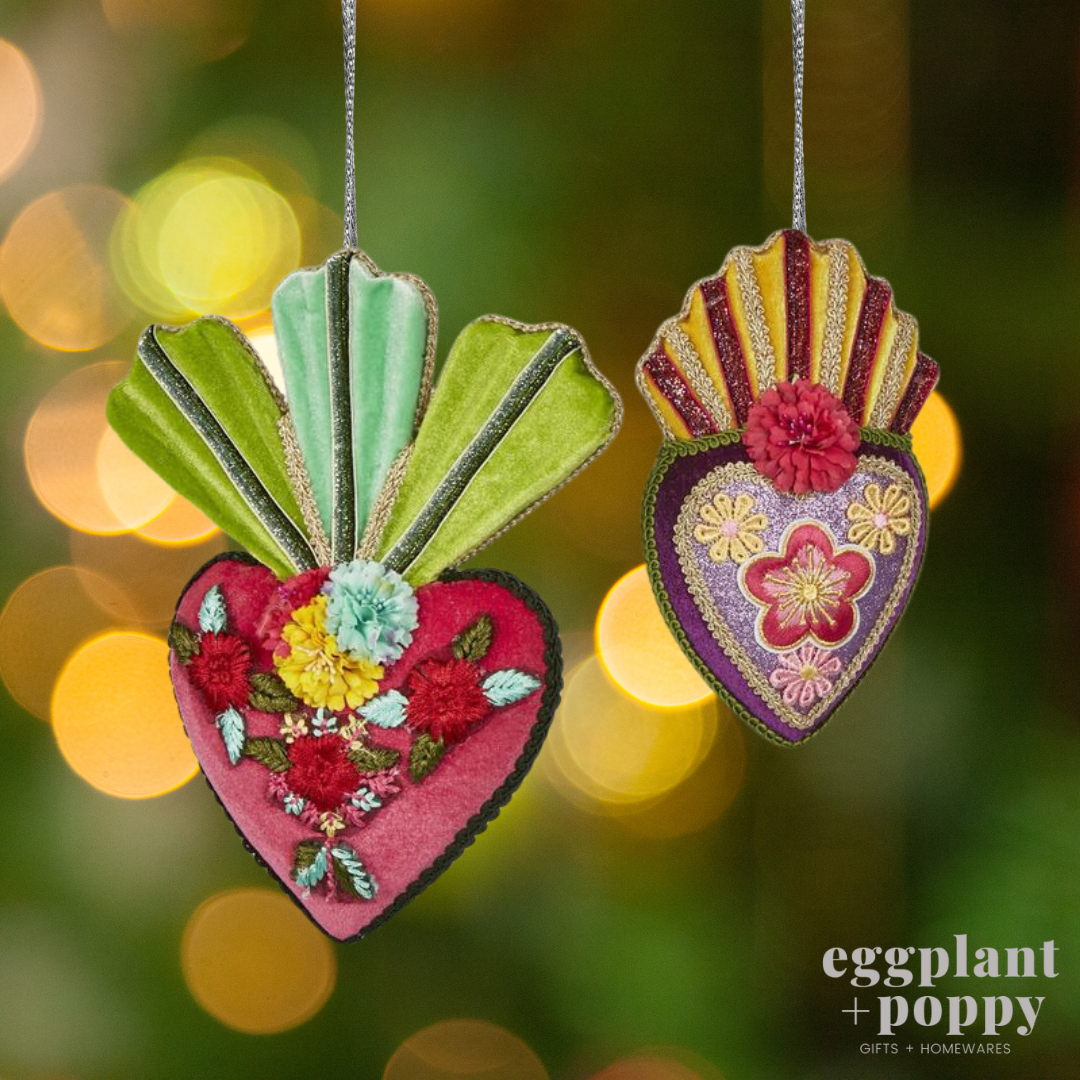 Hanging Decoration - Funky Heart Purple