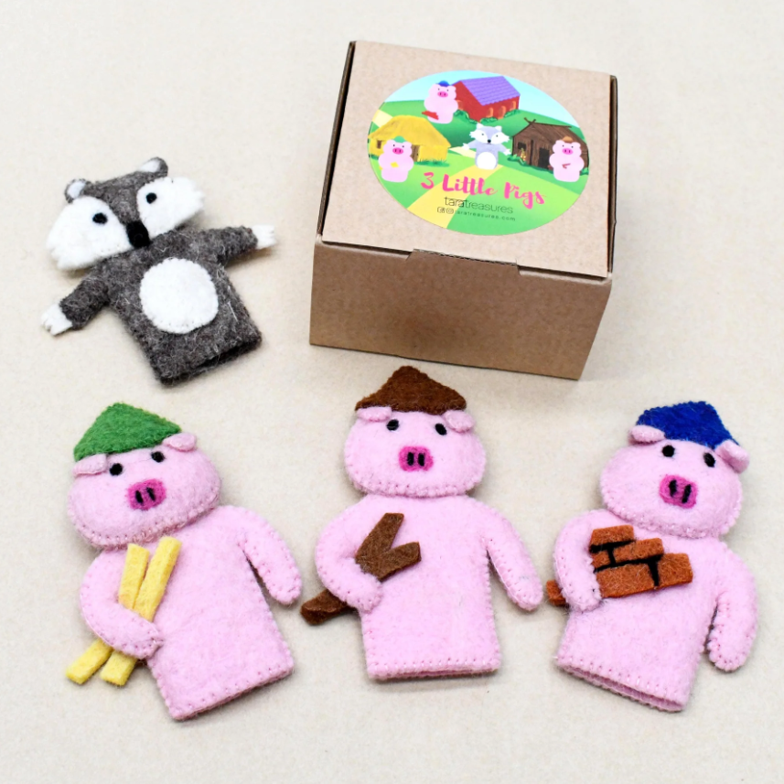 Finger Puppet Set - Three Little Pigs