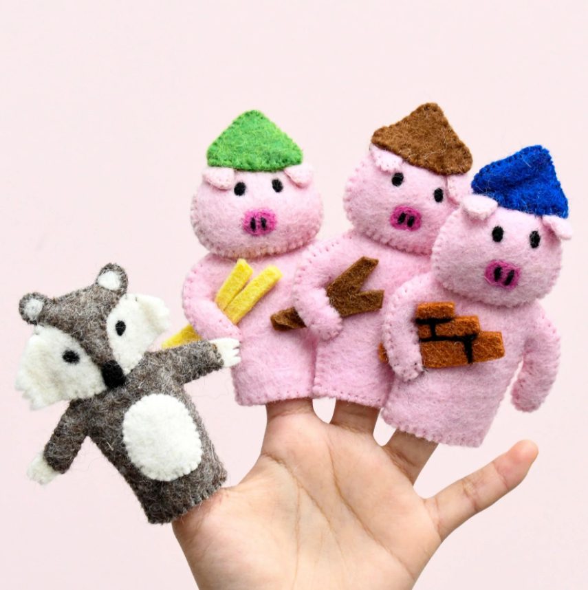 Finger Puppet Set - Three Little Pigs