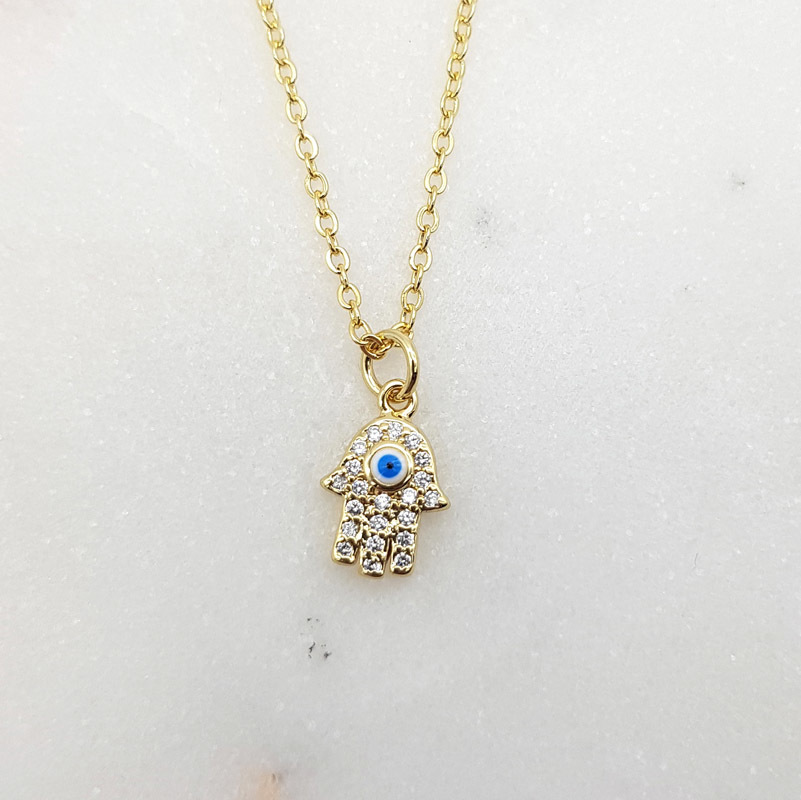 Gold Hamsa Necklace