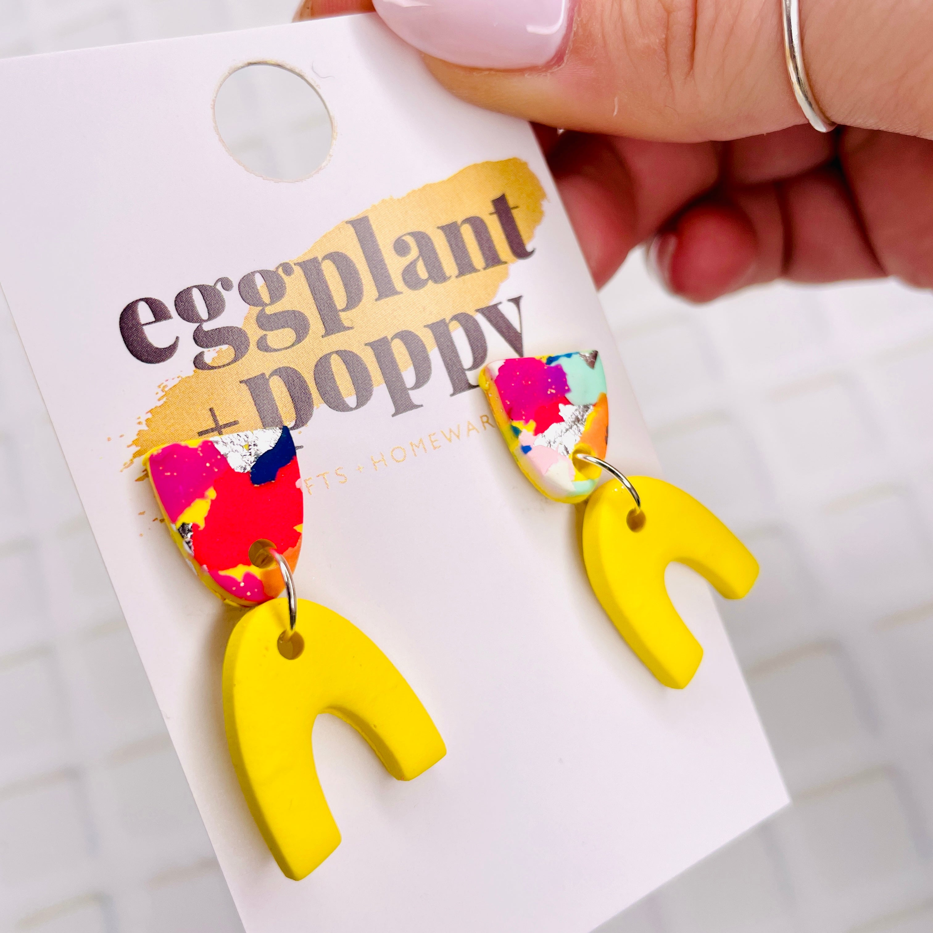 Mini Confetti Charm Earrings