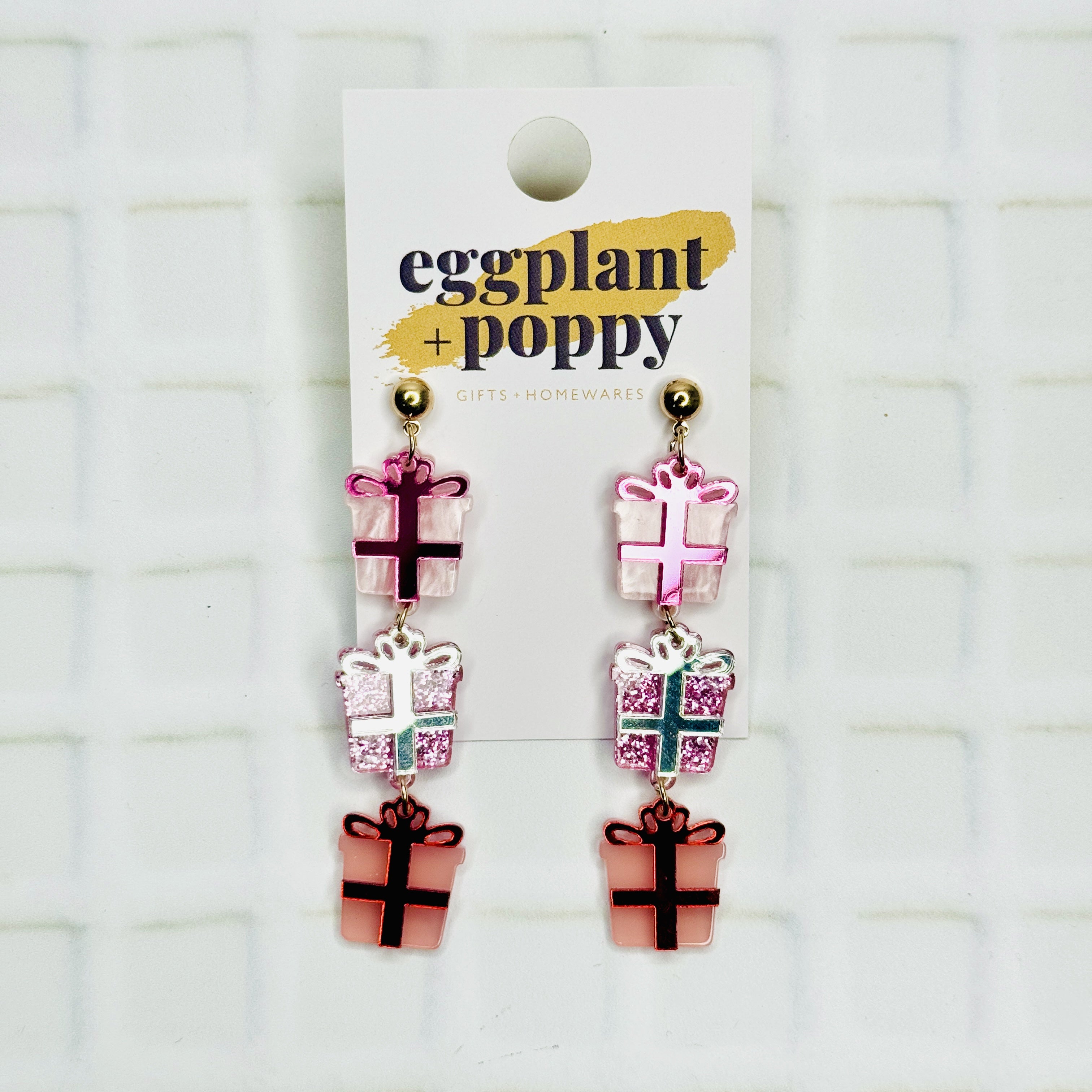 Pink Present Earrings