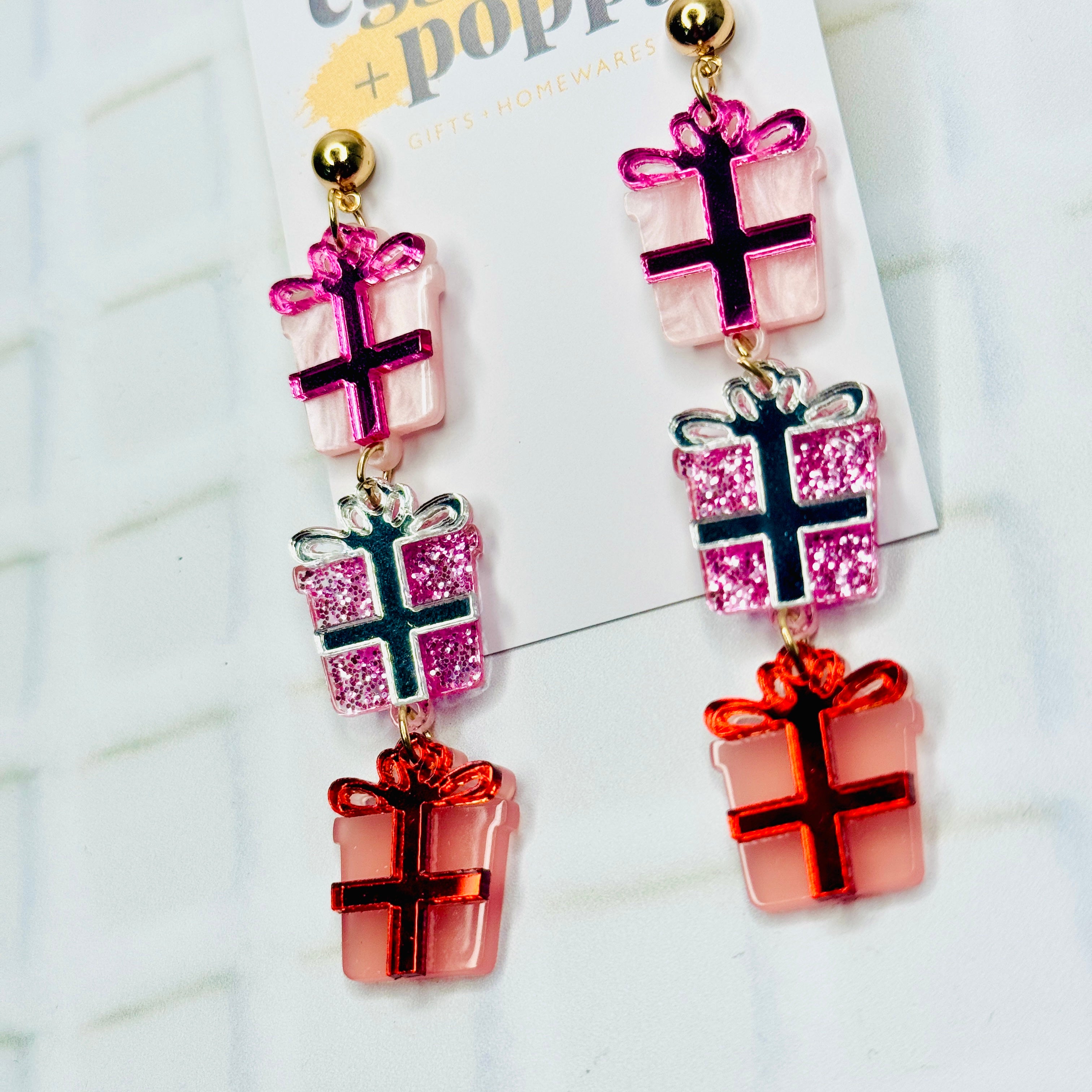 Pink Present Earrings