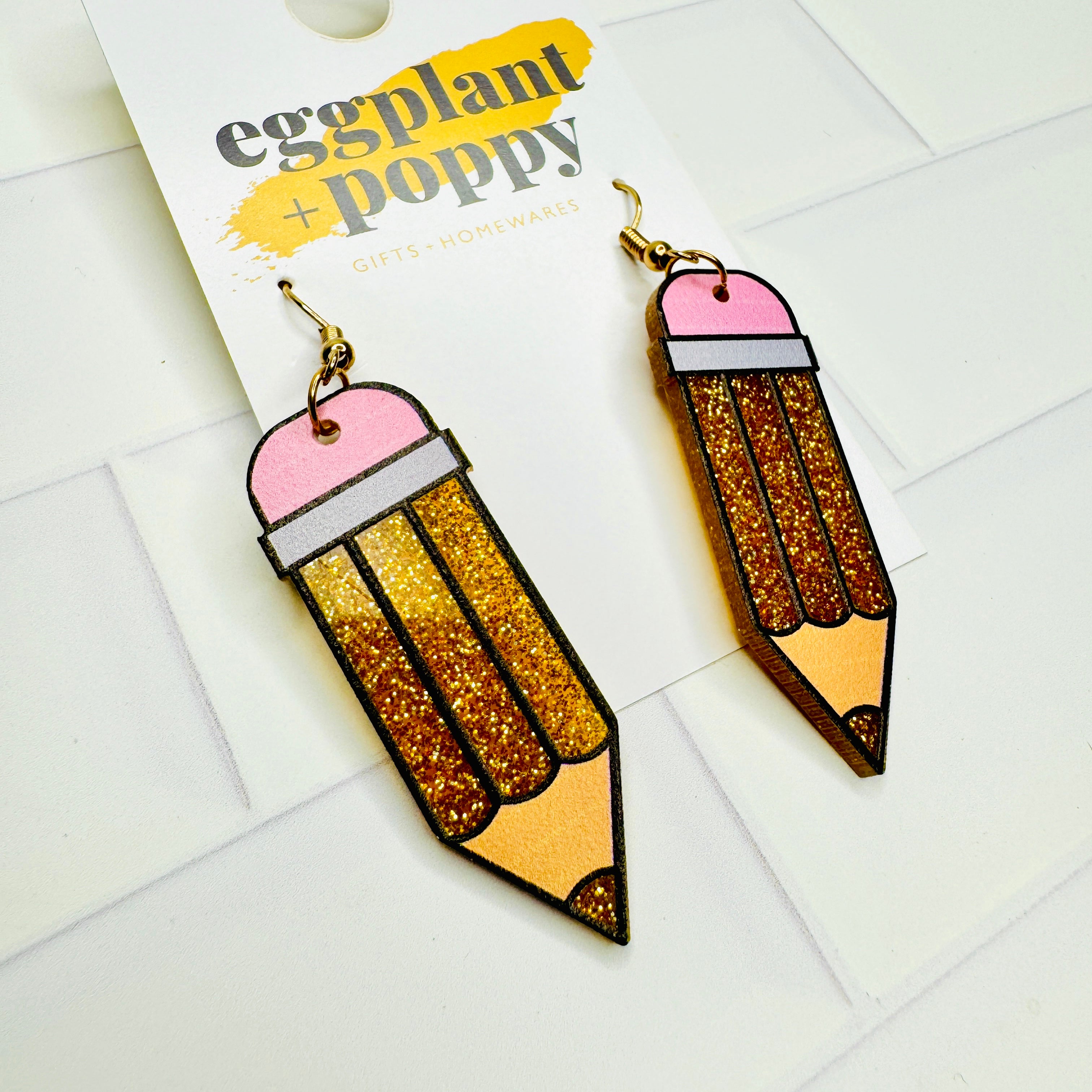 Glitter Pencil Earrings