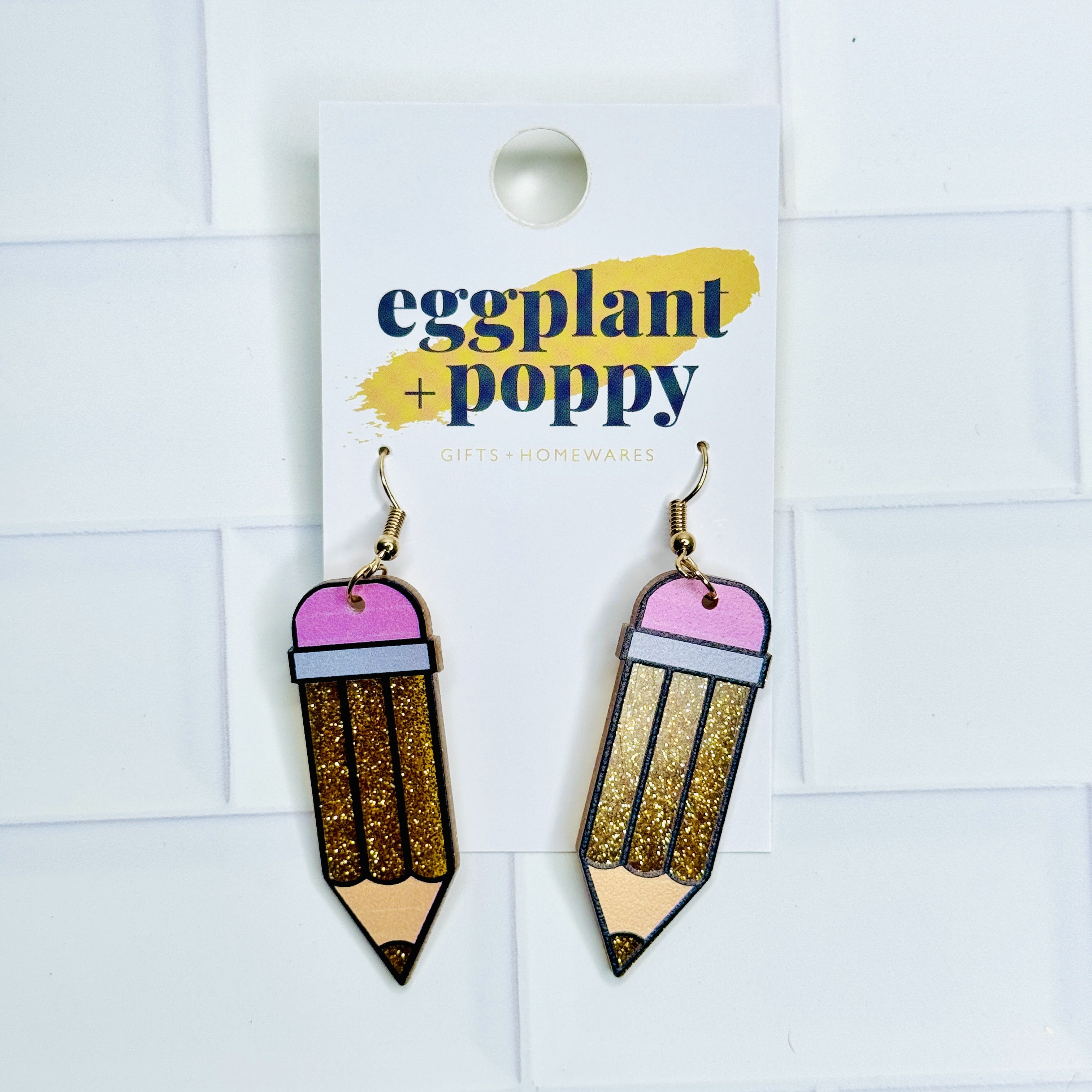 Glitter Pencil Earrings