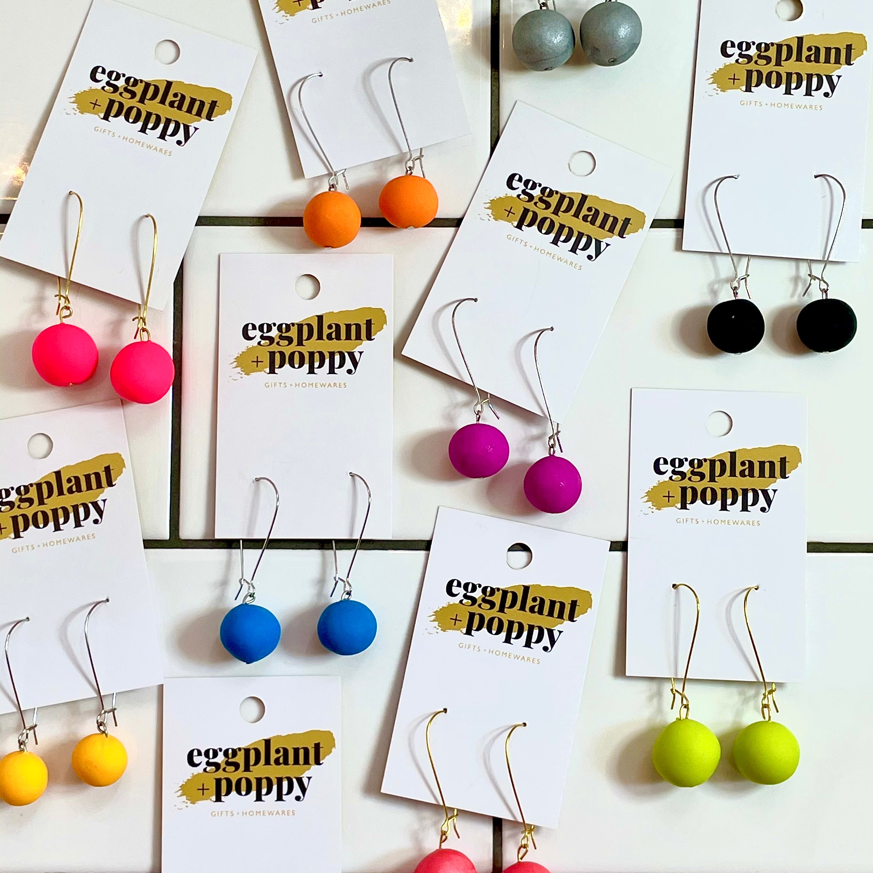 Candy Drop Earrings - Black