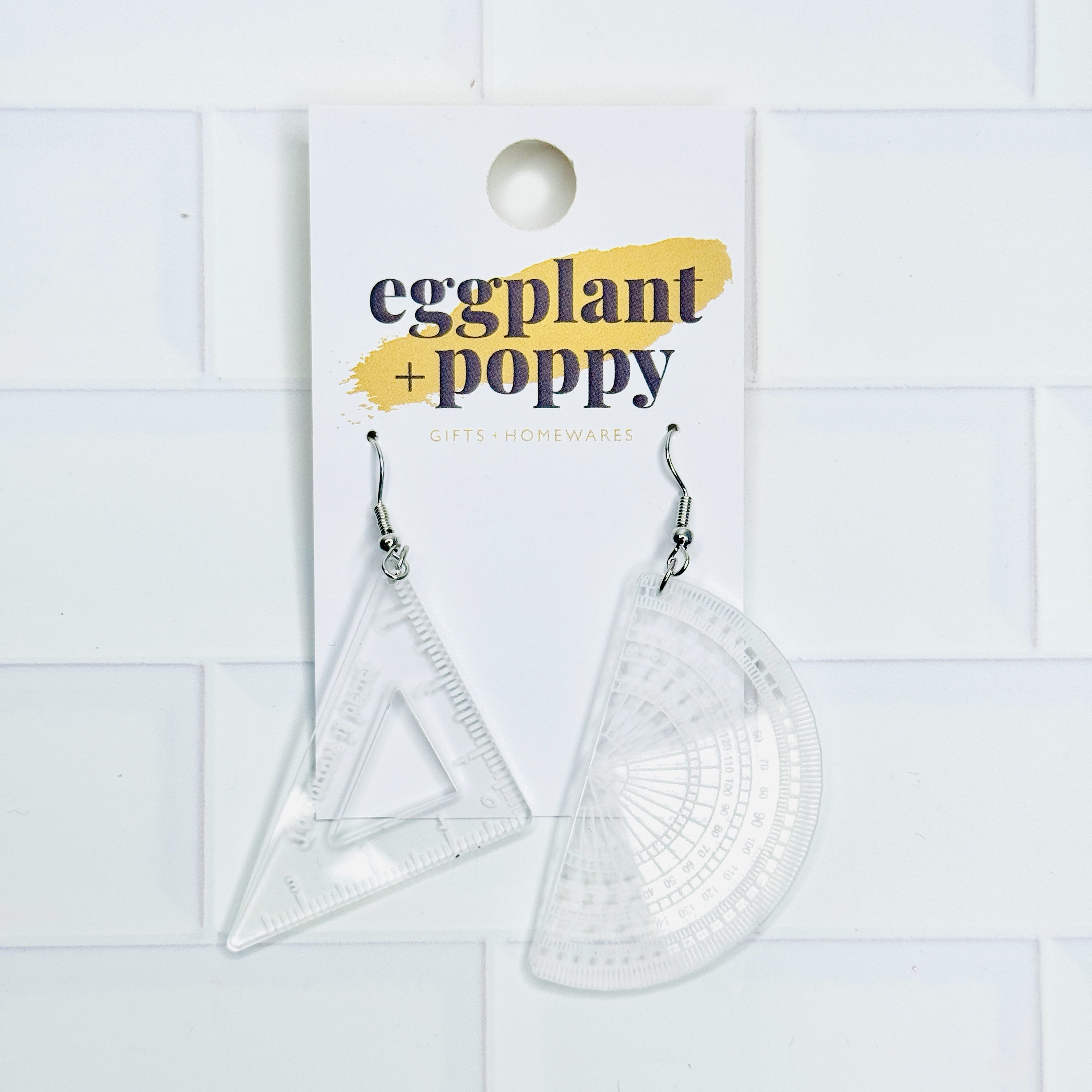 Protractor Earrings