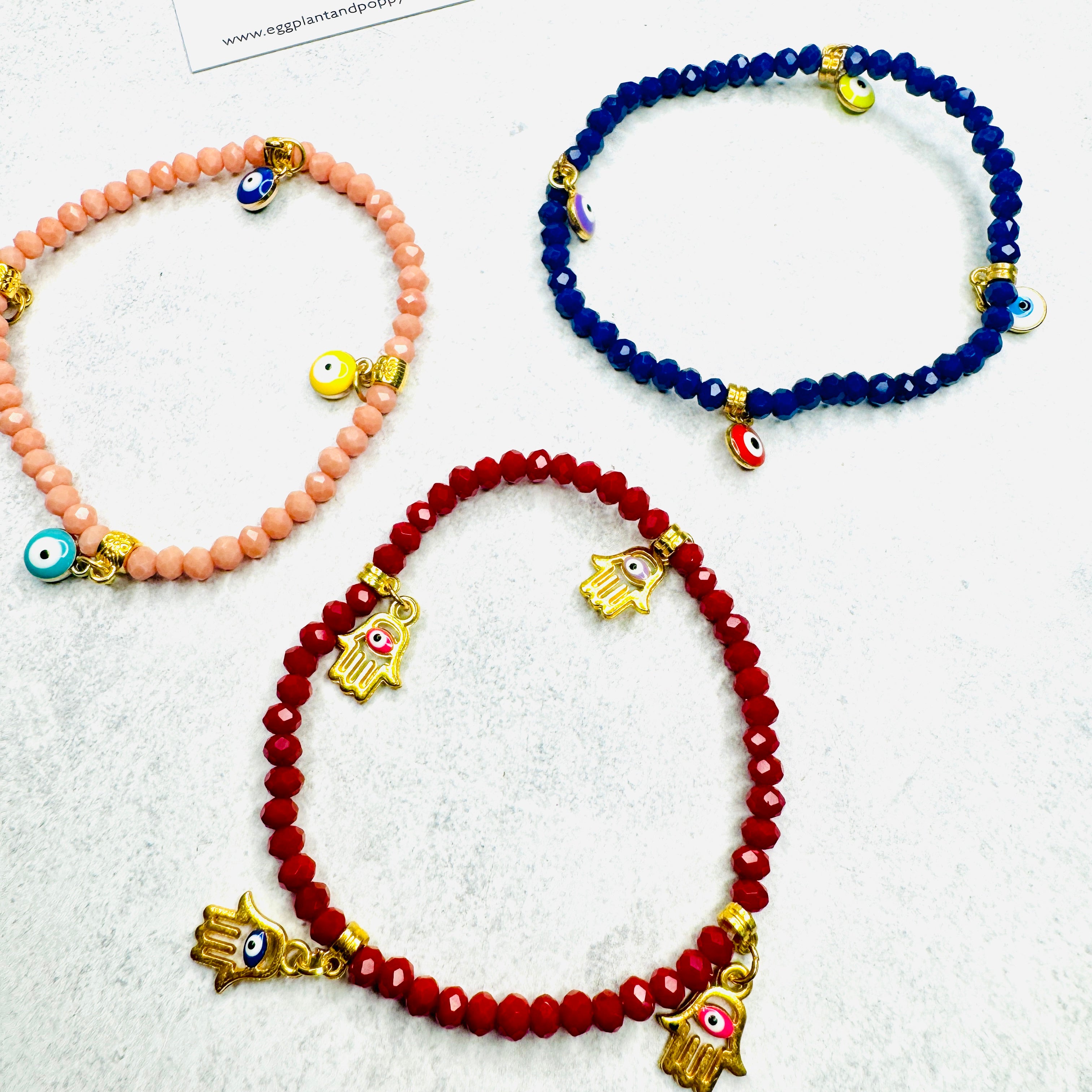 Hamsa & Mati Bracelets -Set of 3