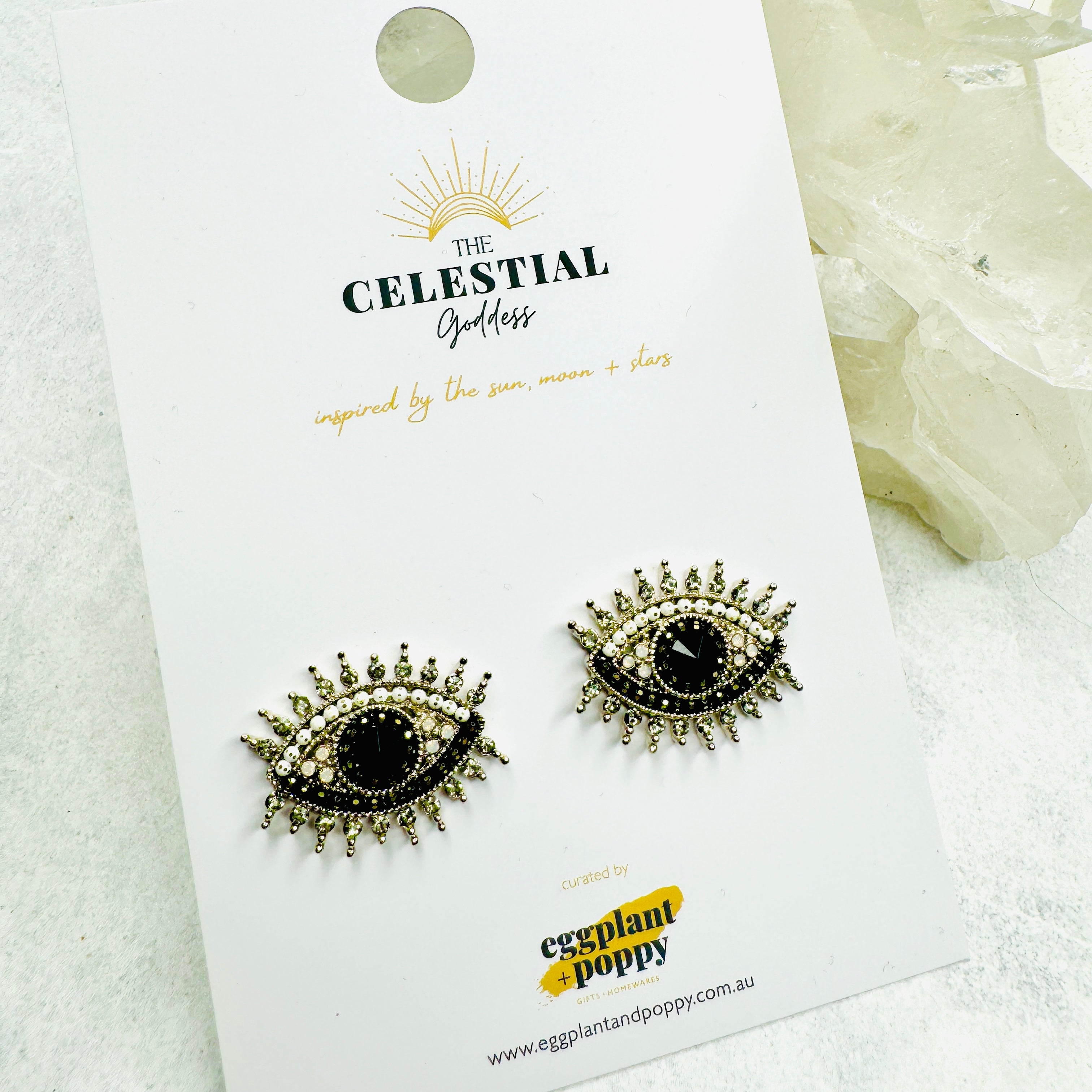 Eye Of The Night Stud Earrings