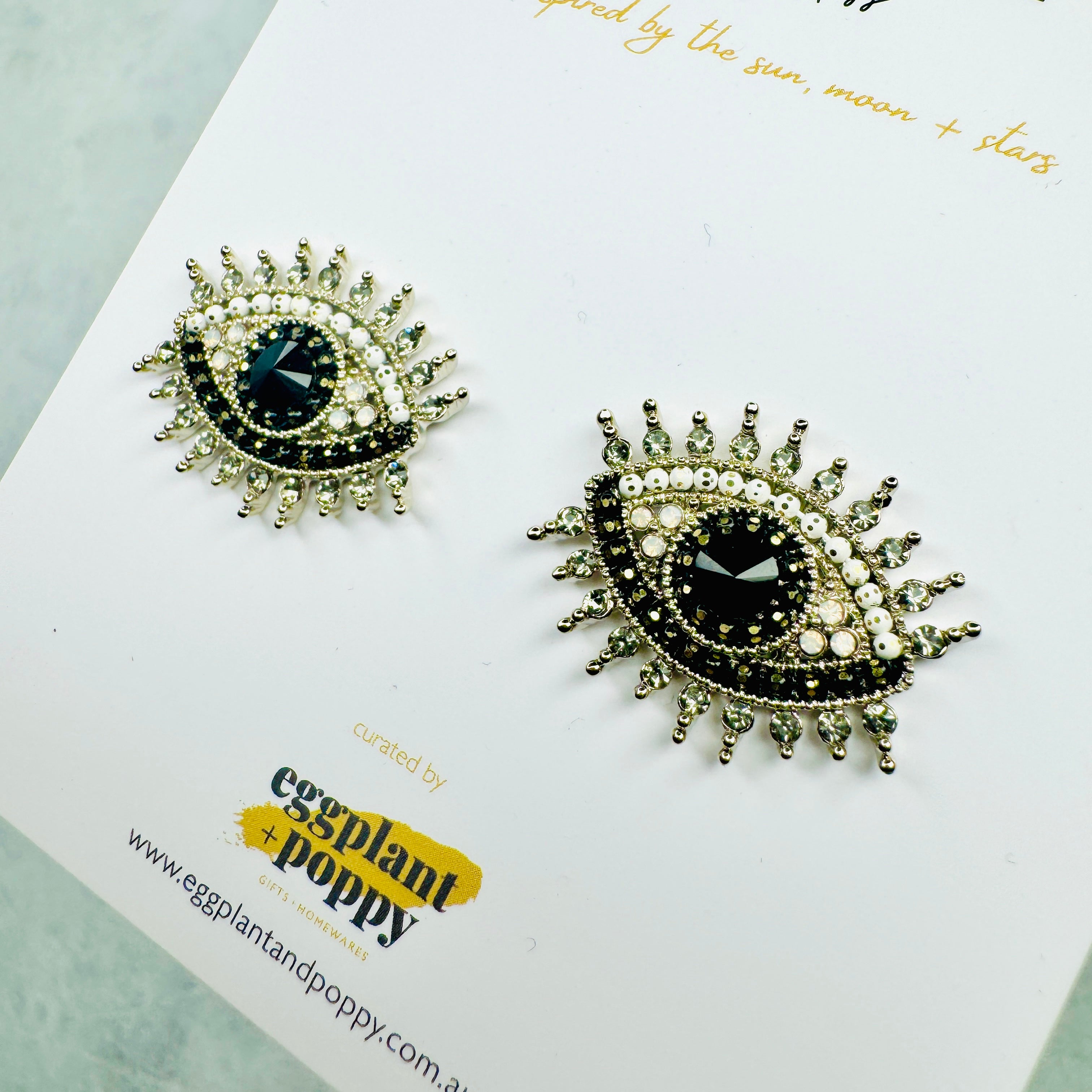 Eye Of The Night Stud Earrings