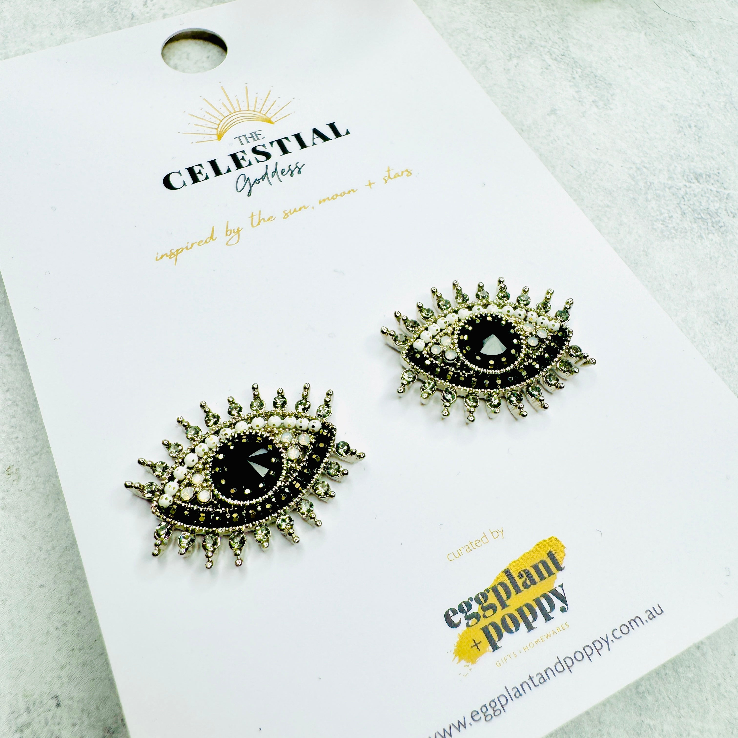 Eye Of The Night Stud Earrings