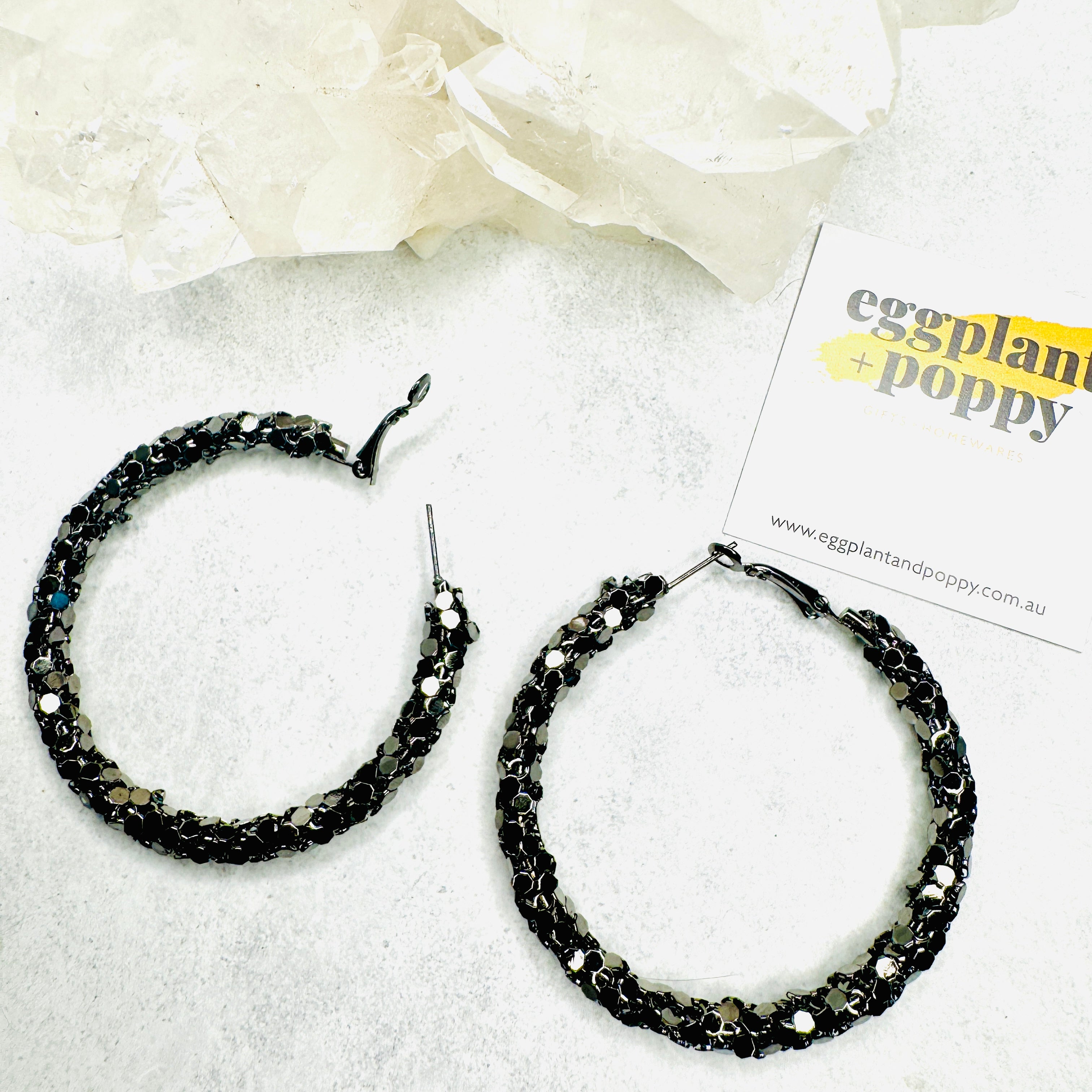 Moon Dust Hoop Earrings