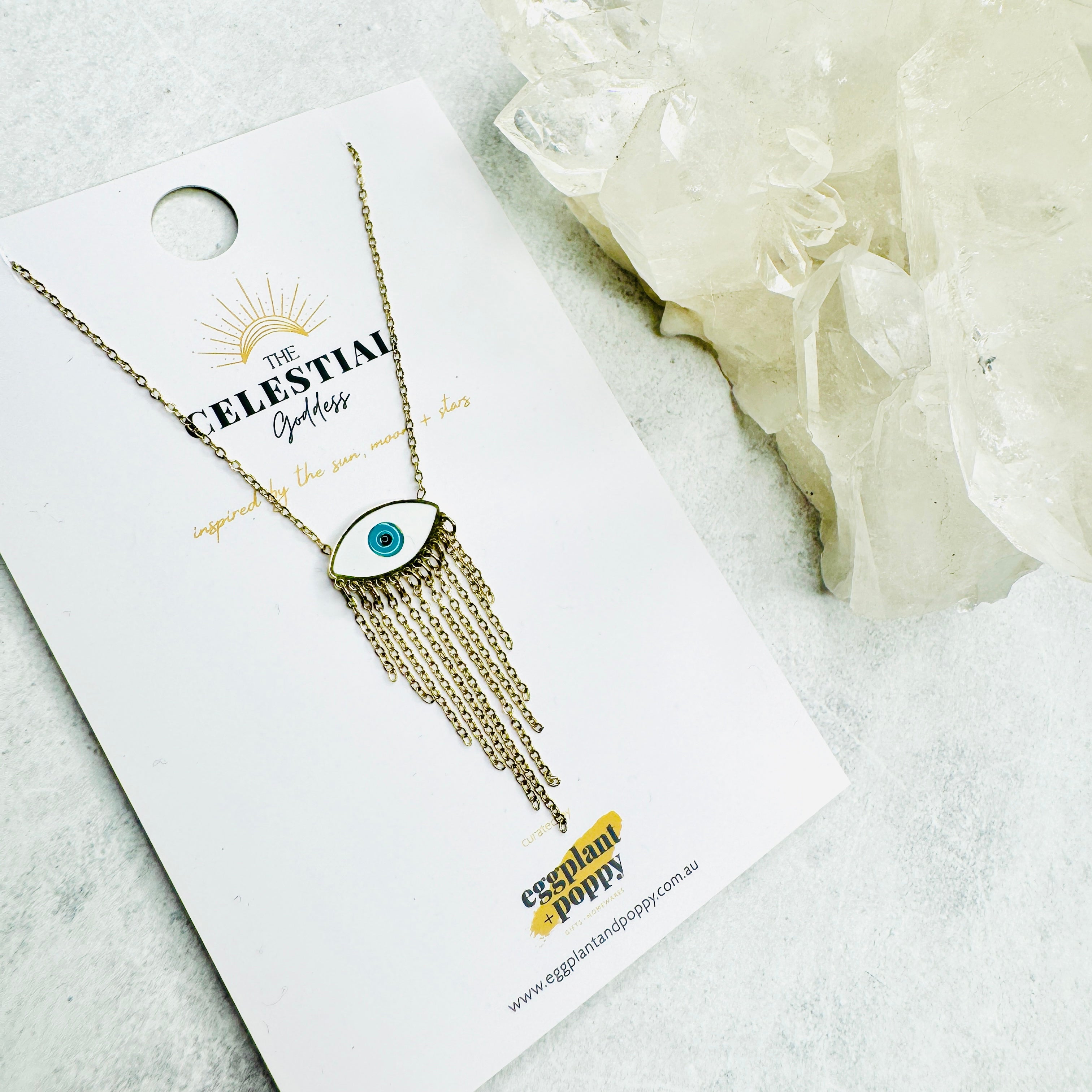 Evil Eye Drop Chain Necklace