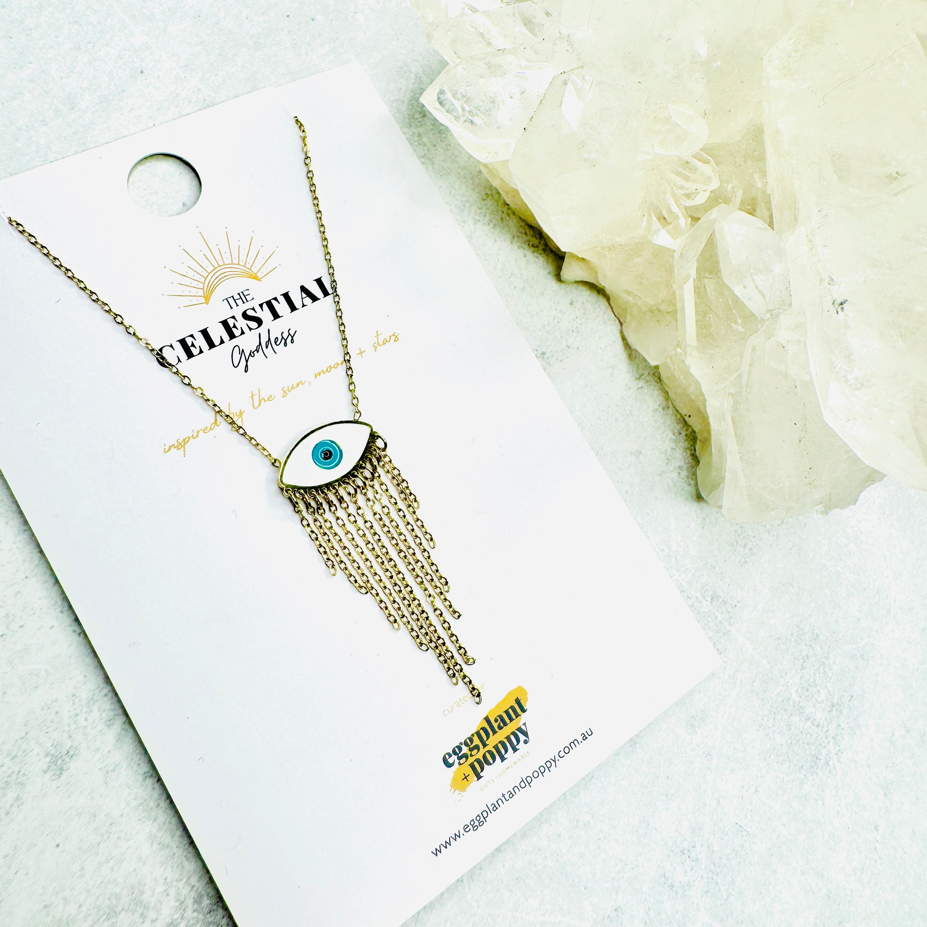 Evil Eye Drop Chain Necklace