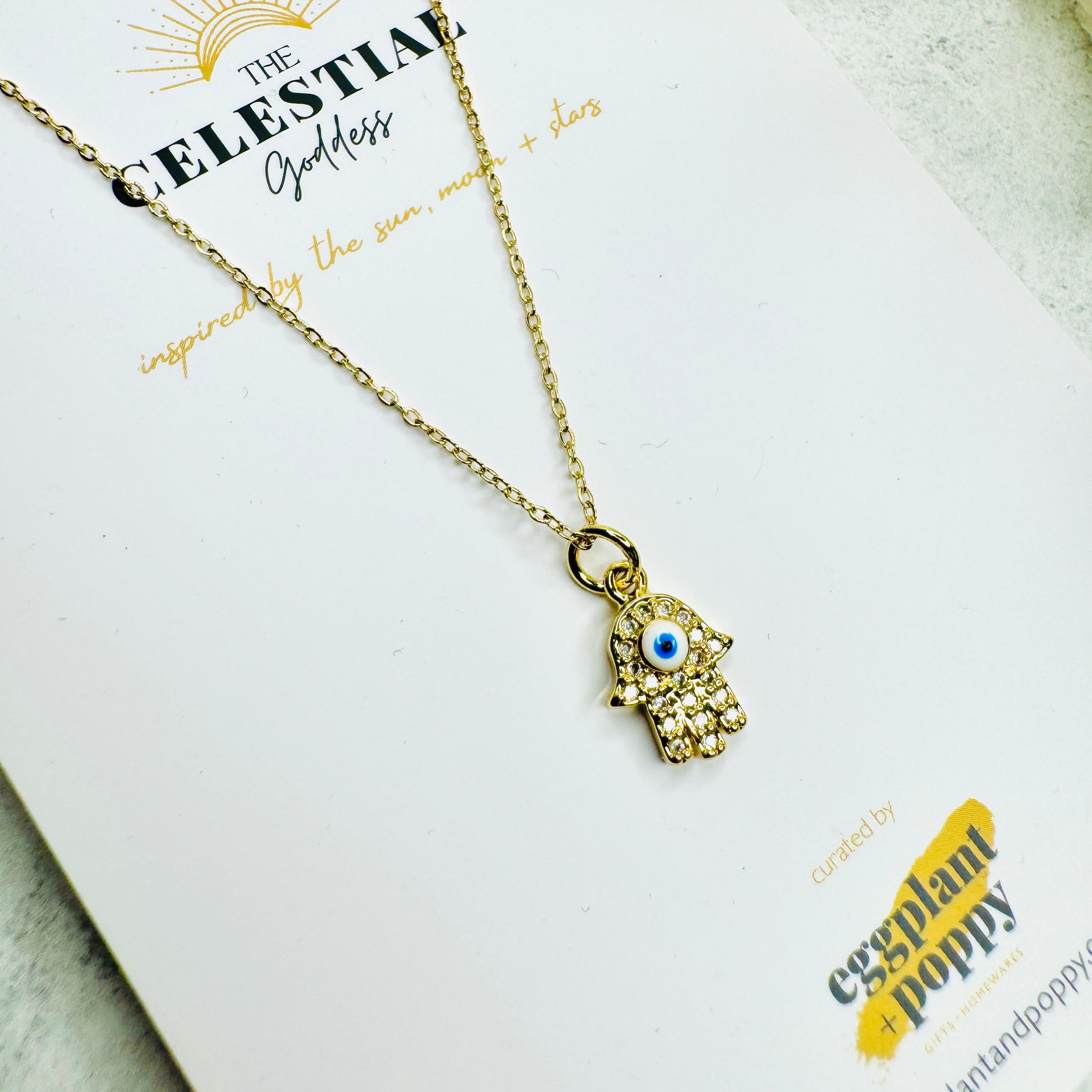 Gold Hamsa Necklace