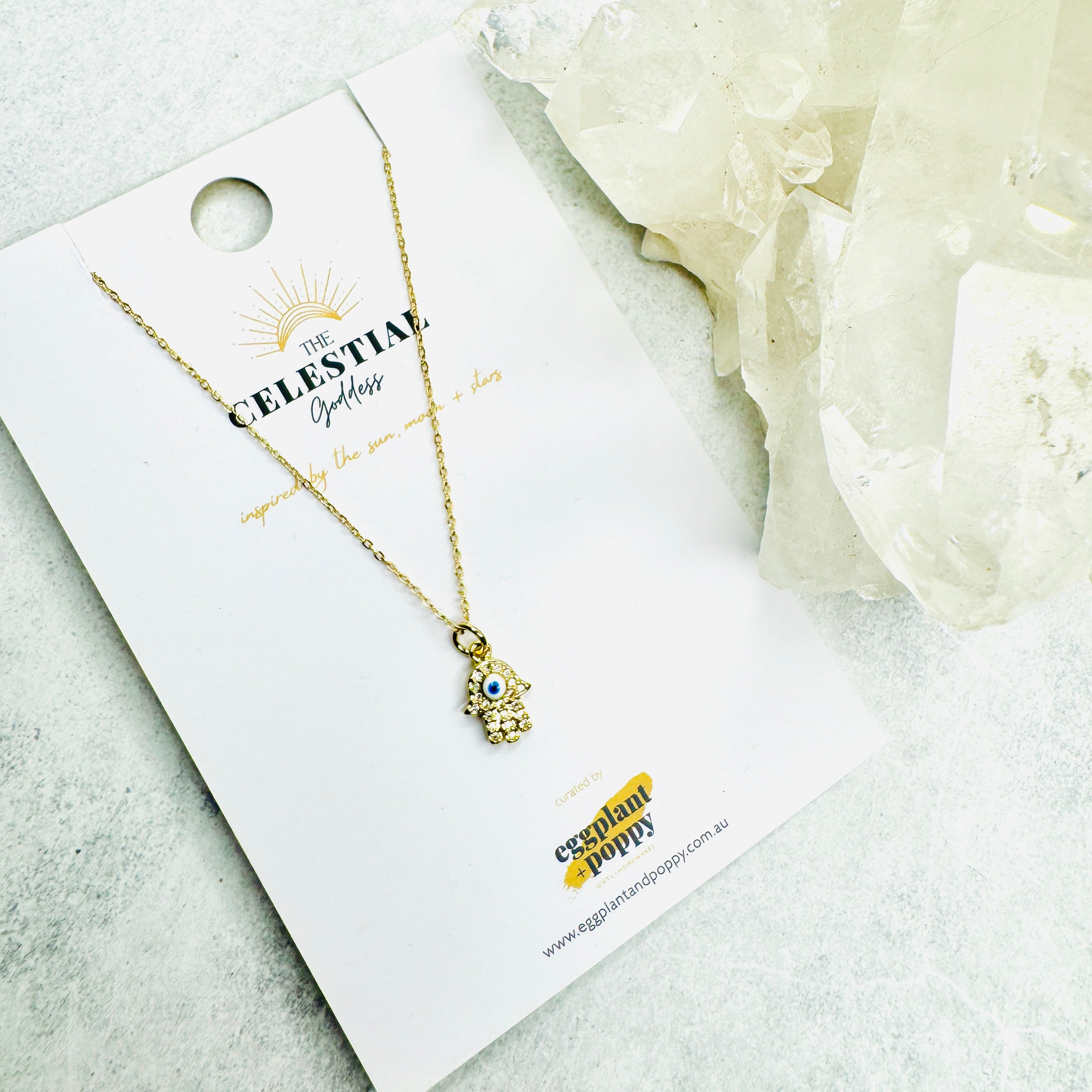 Gold Hamsa Necklace