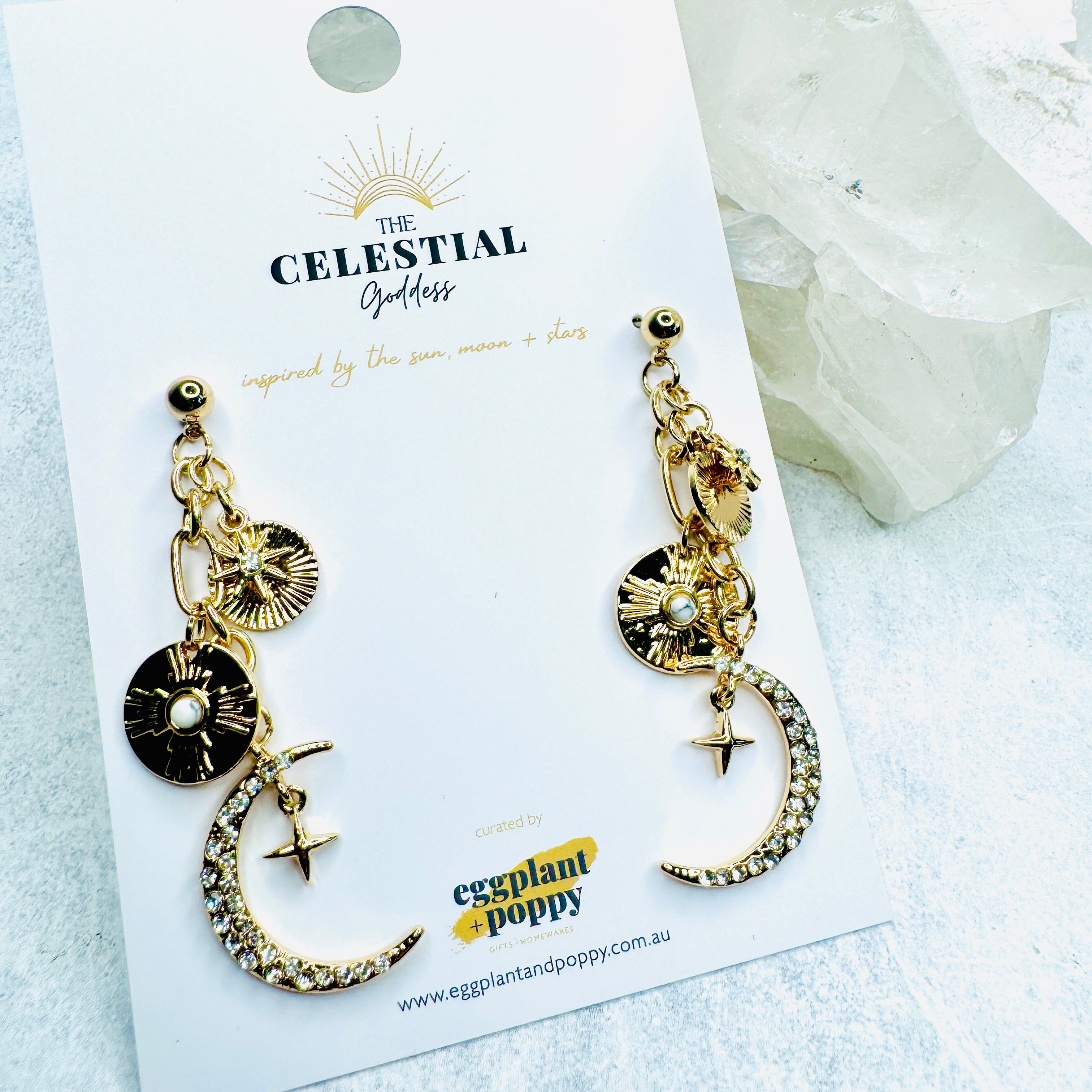 Moon Charms Drop Earrings