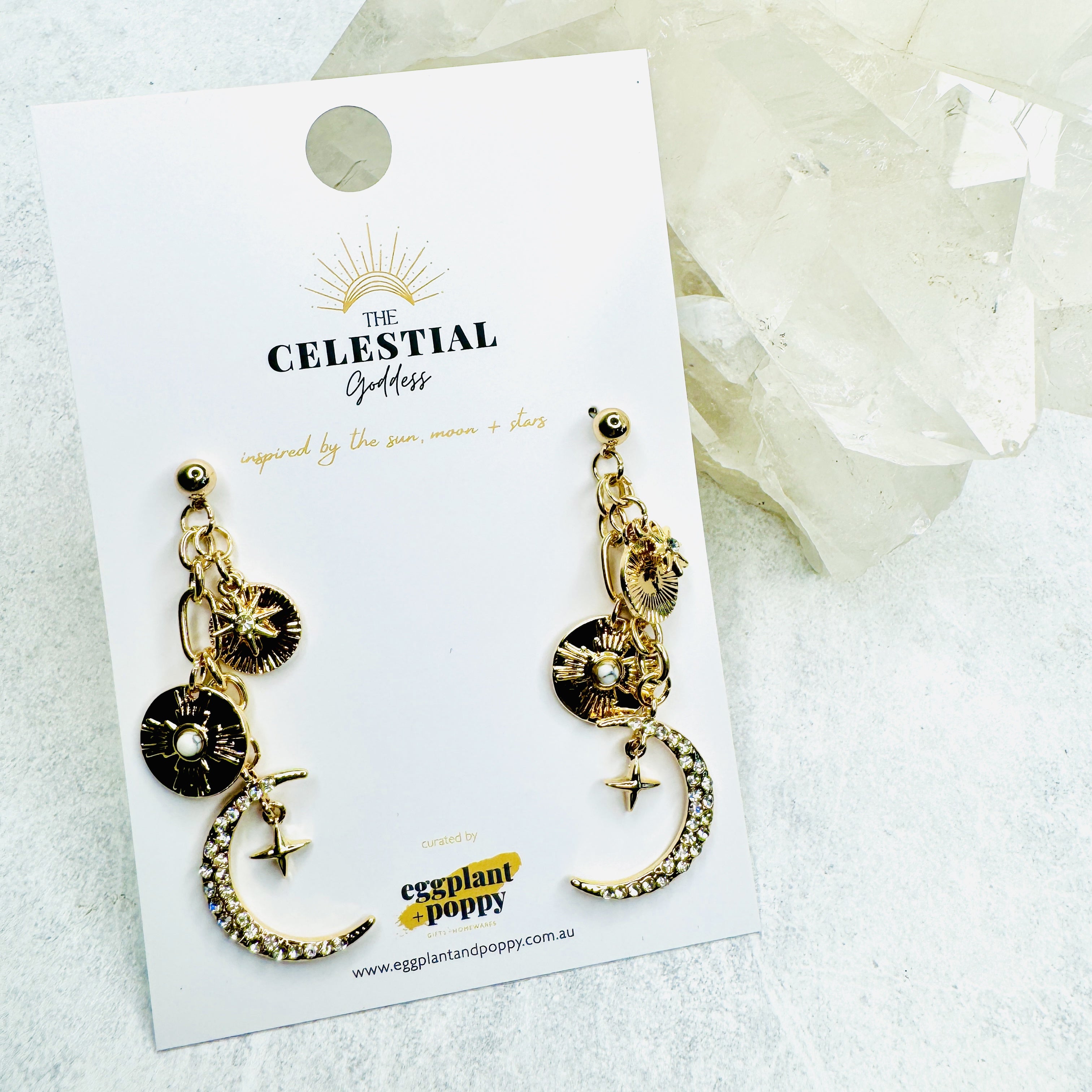 Moon Charms Drop Earrings