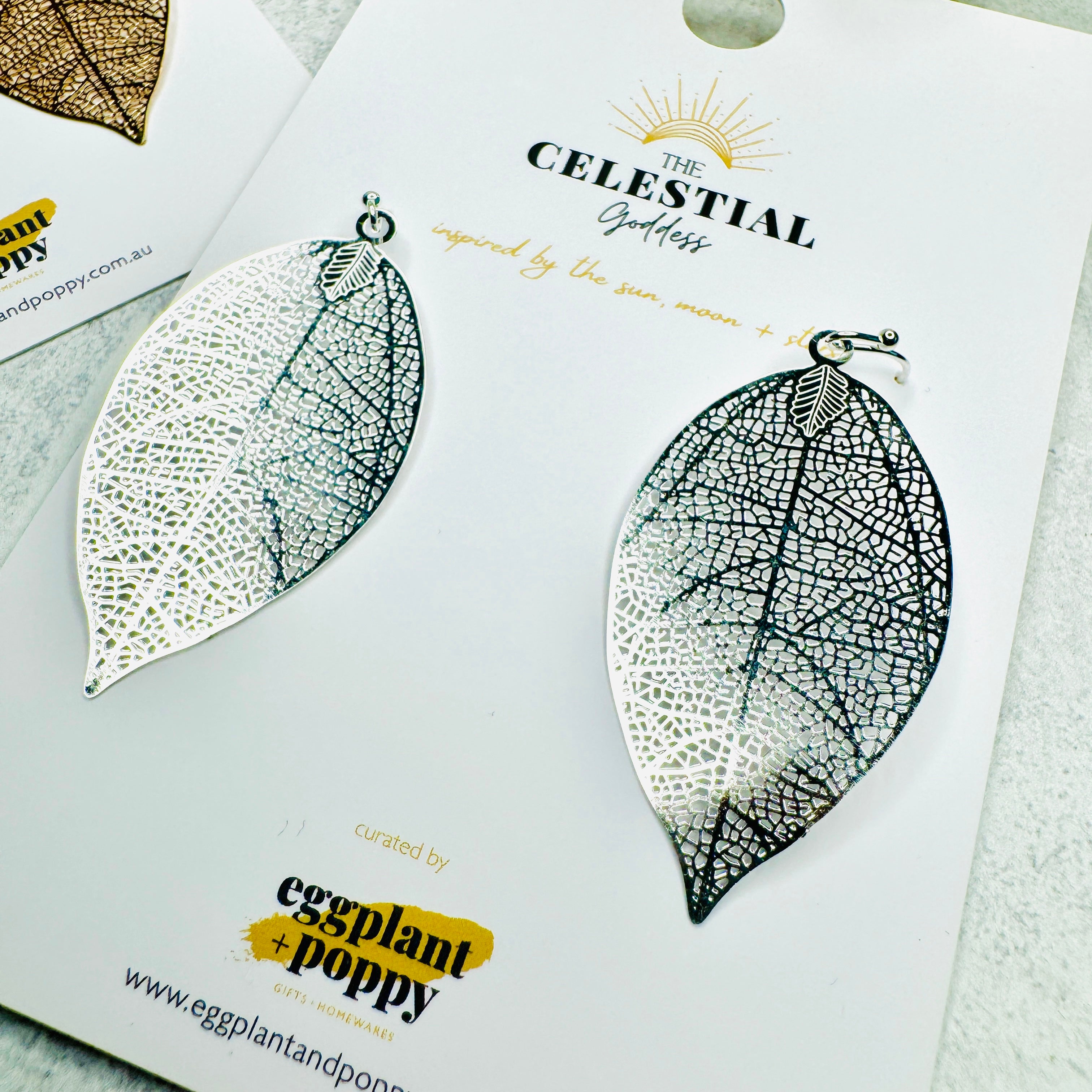 Filigree Leaf Earrings