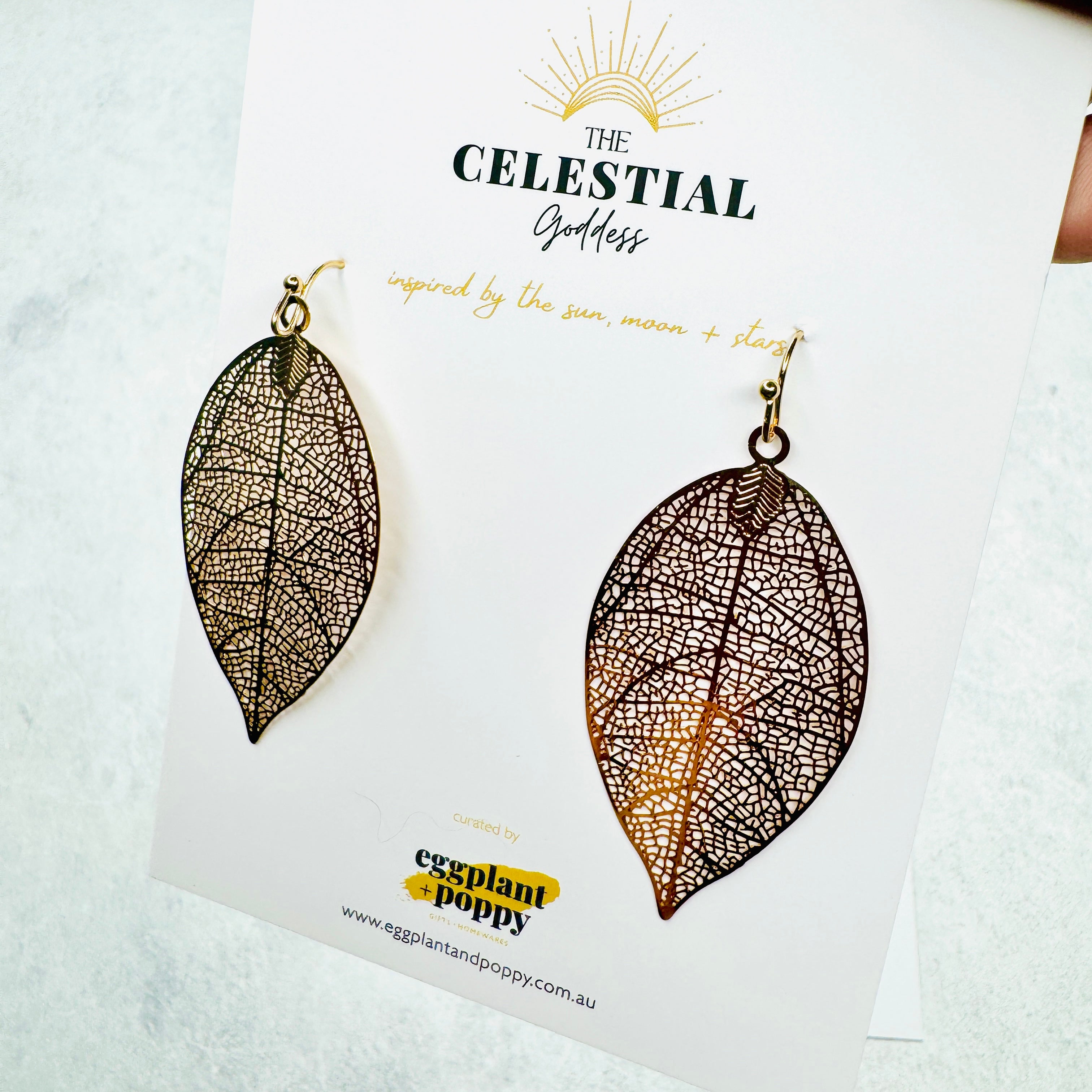 Filigree Leaf Earrings