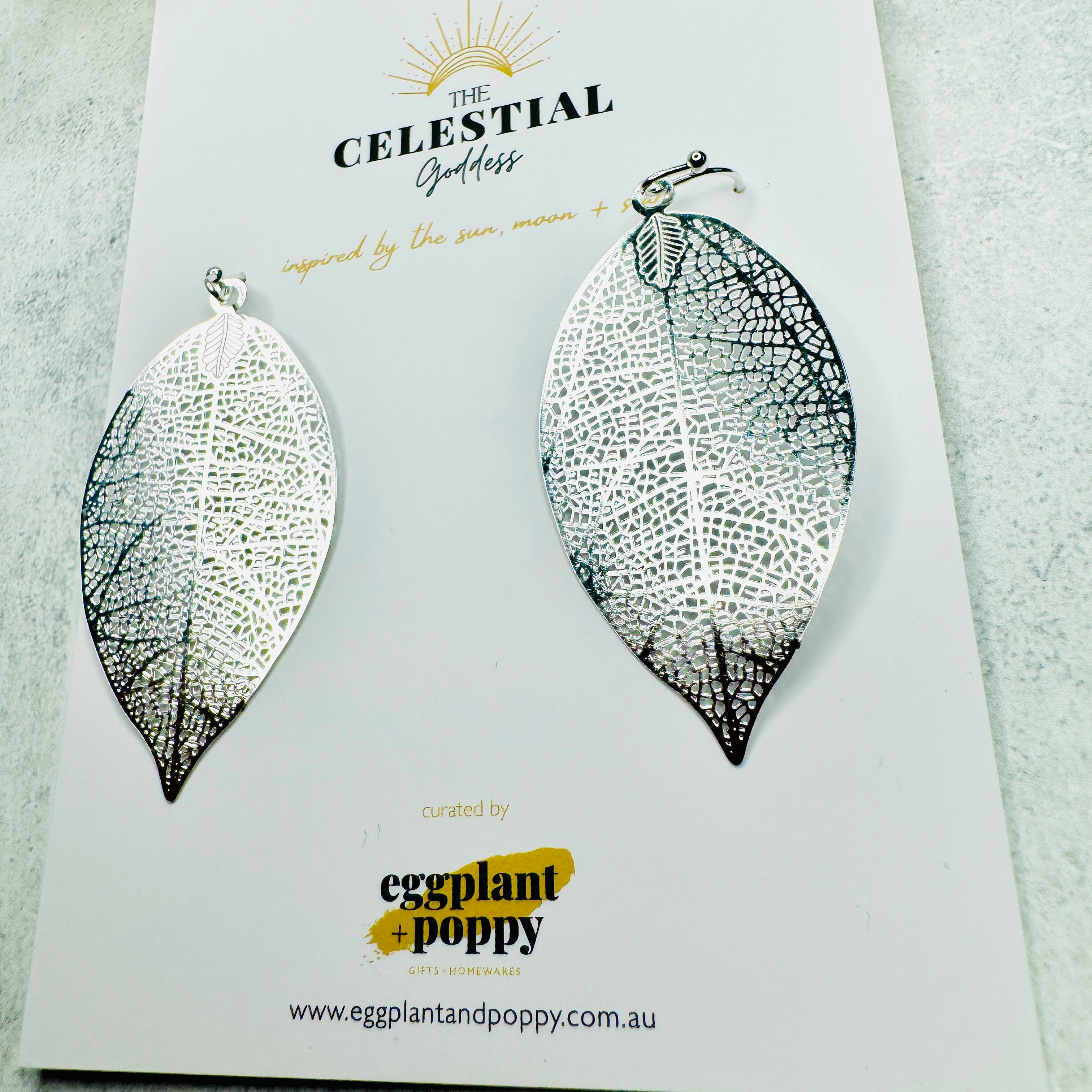 Filigree Leaf Earrings