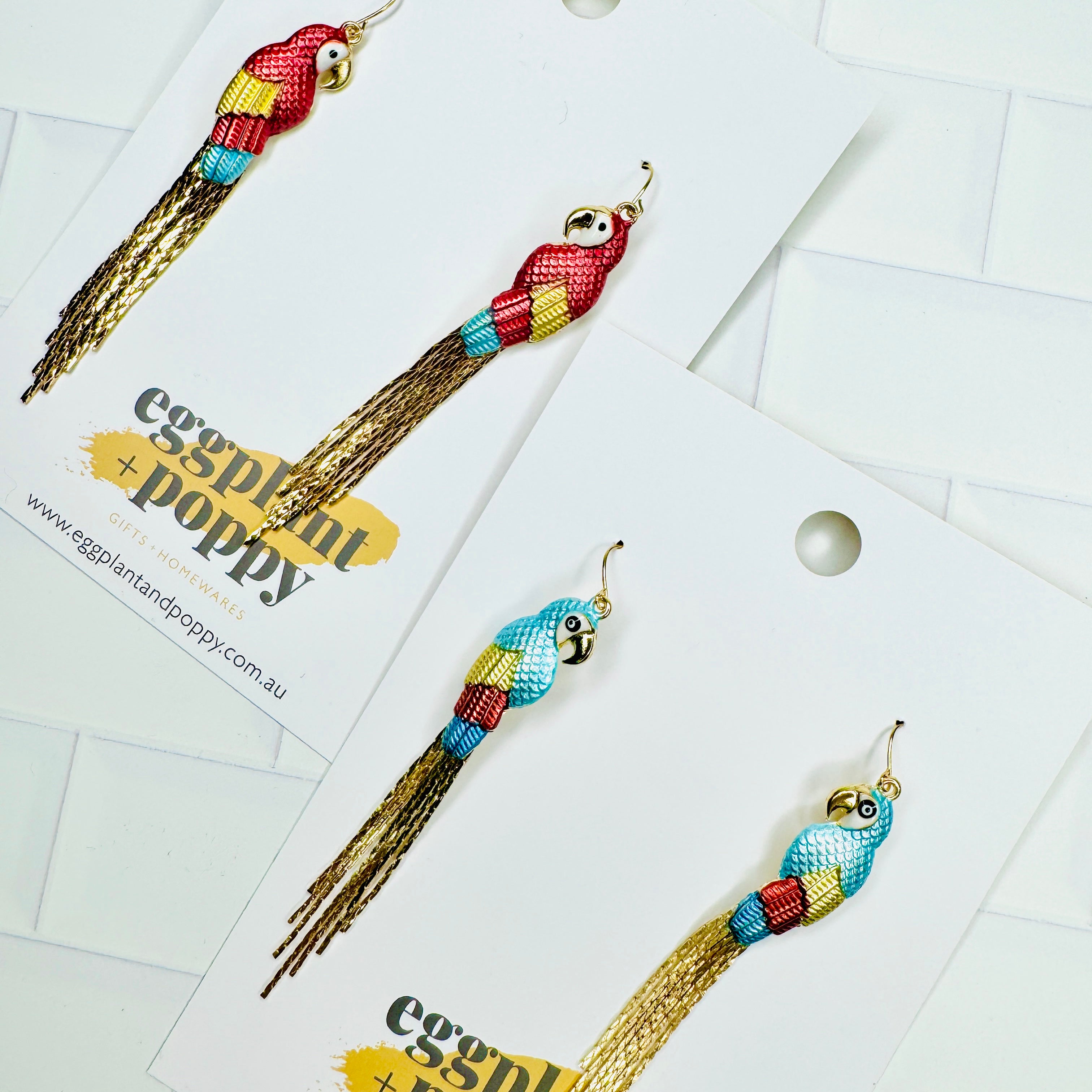 Parrot Chain Earrings