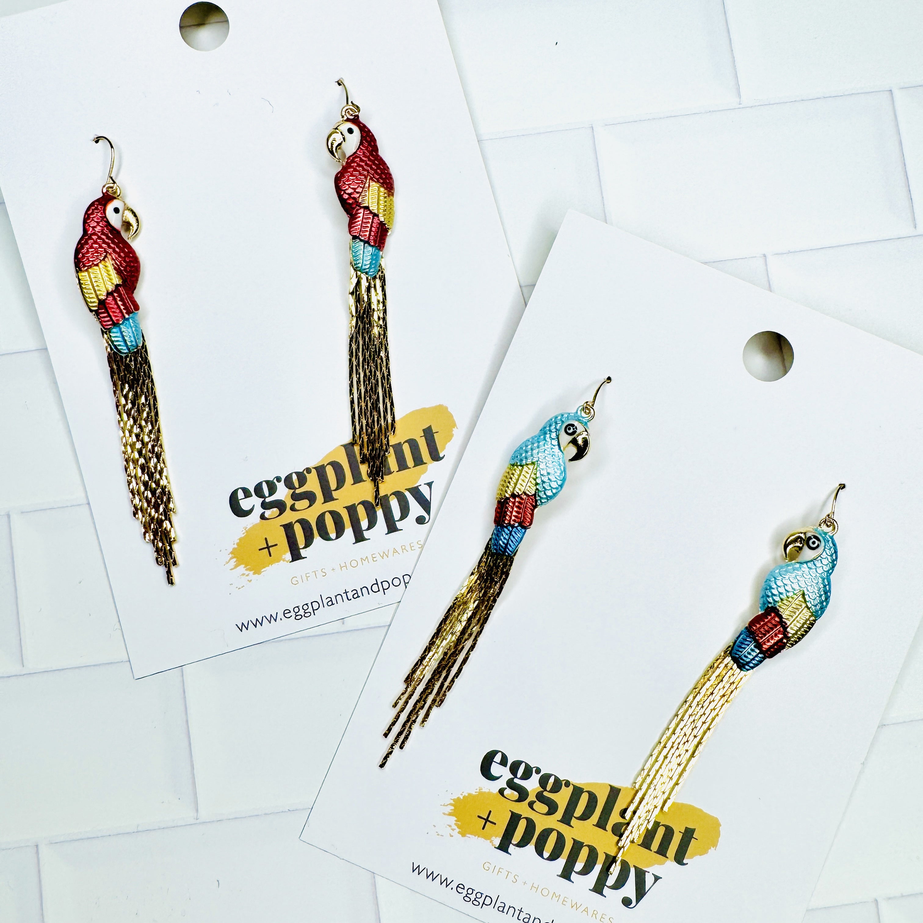 Parrot Chain Earrings