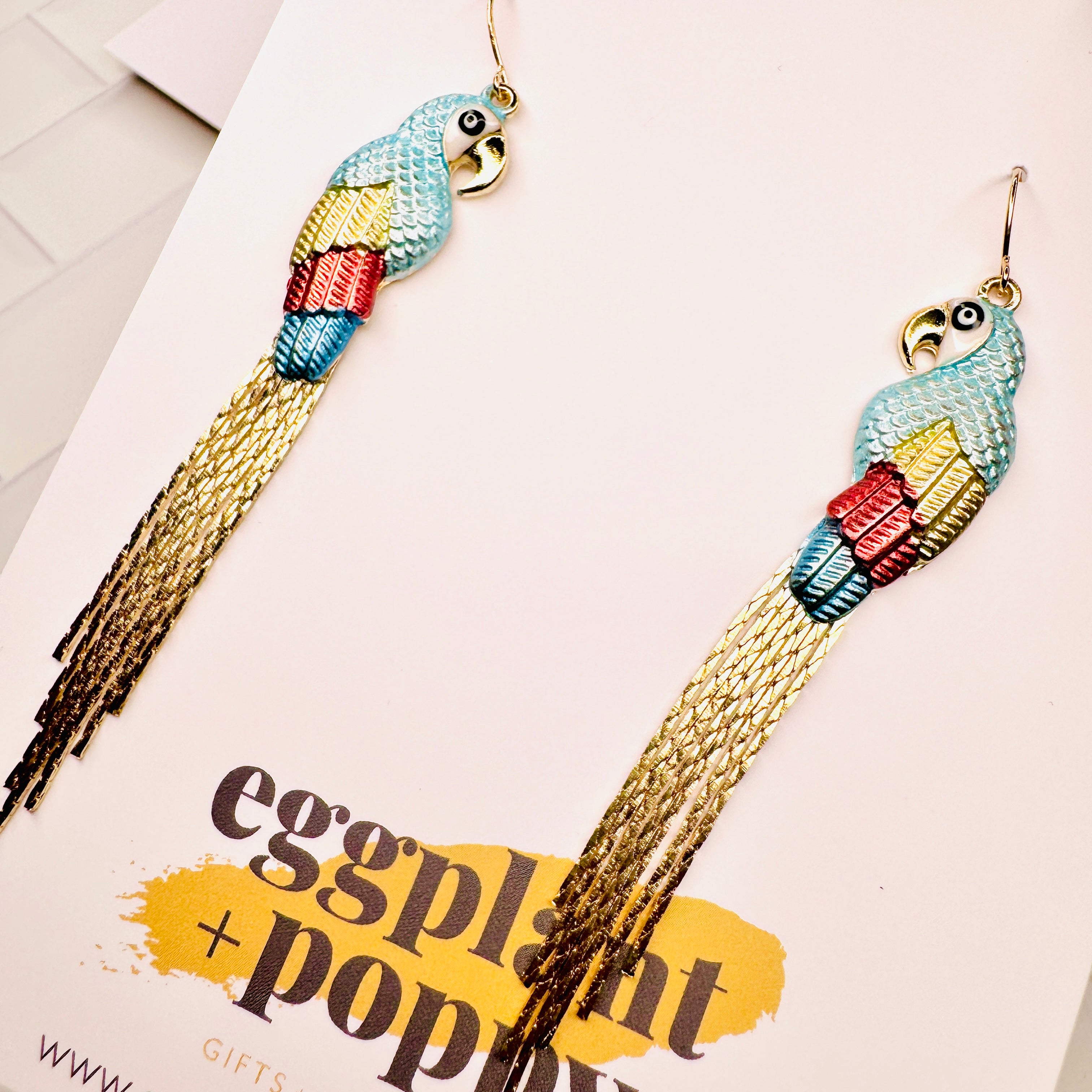 Parrot Chain Earrings