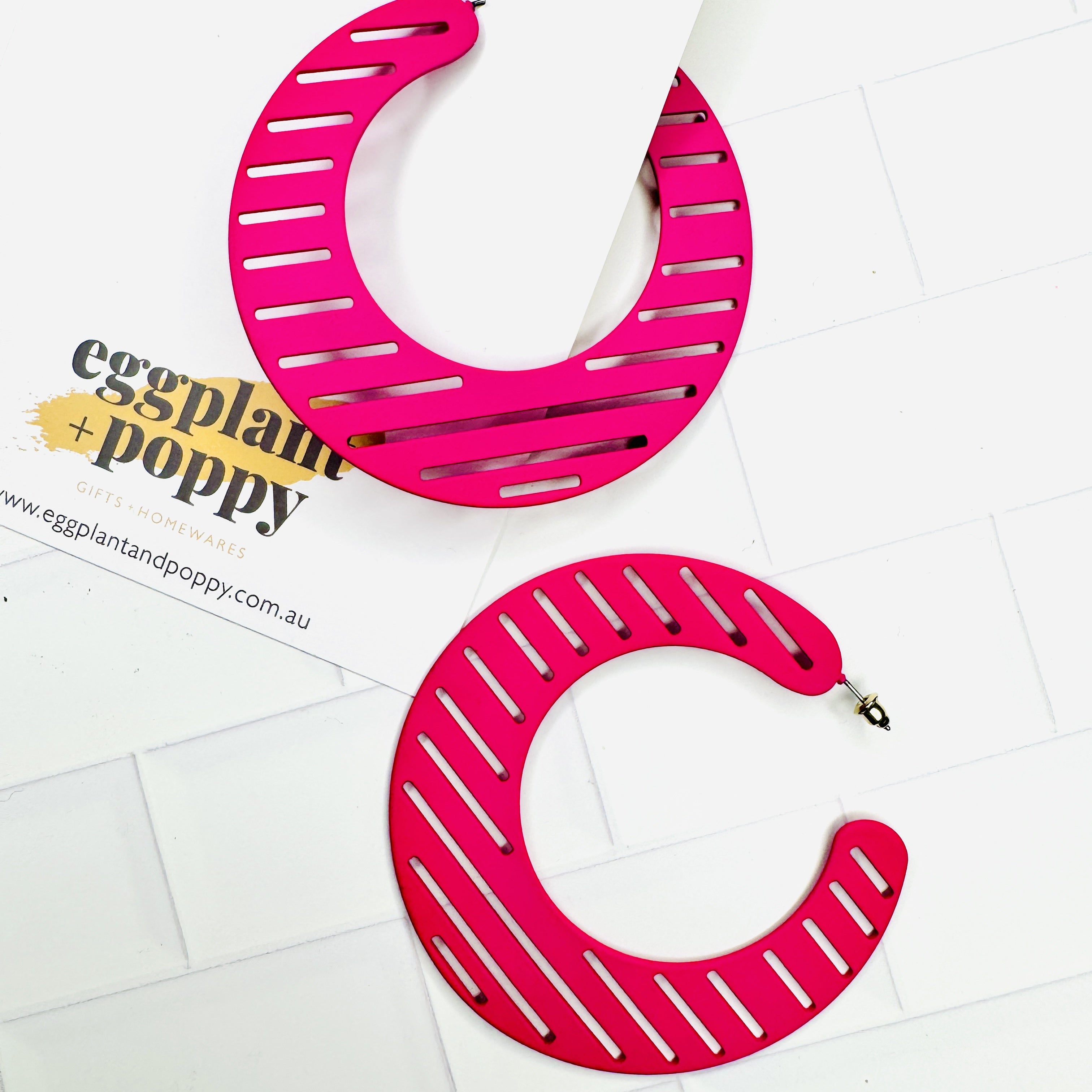 Large Cut Out Hoop Earrings