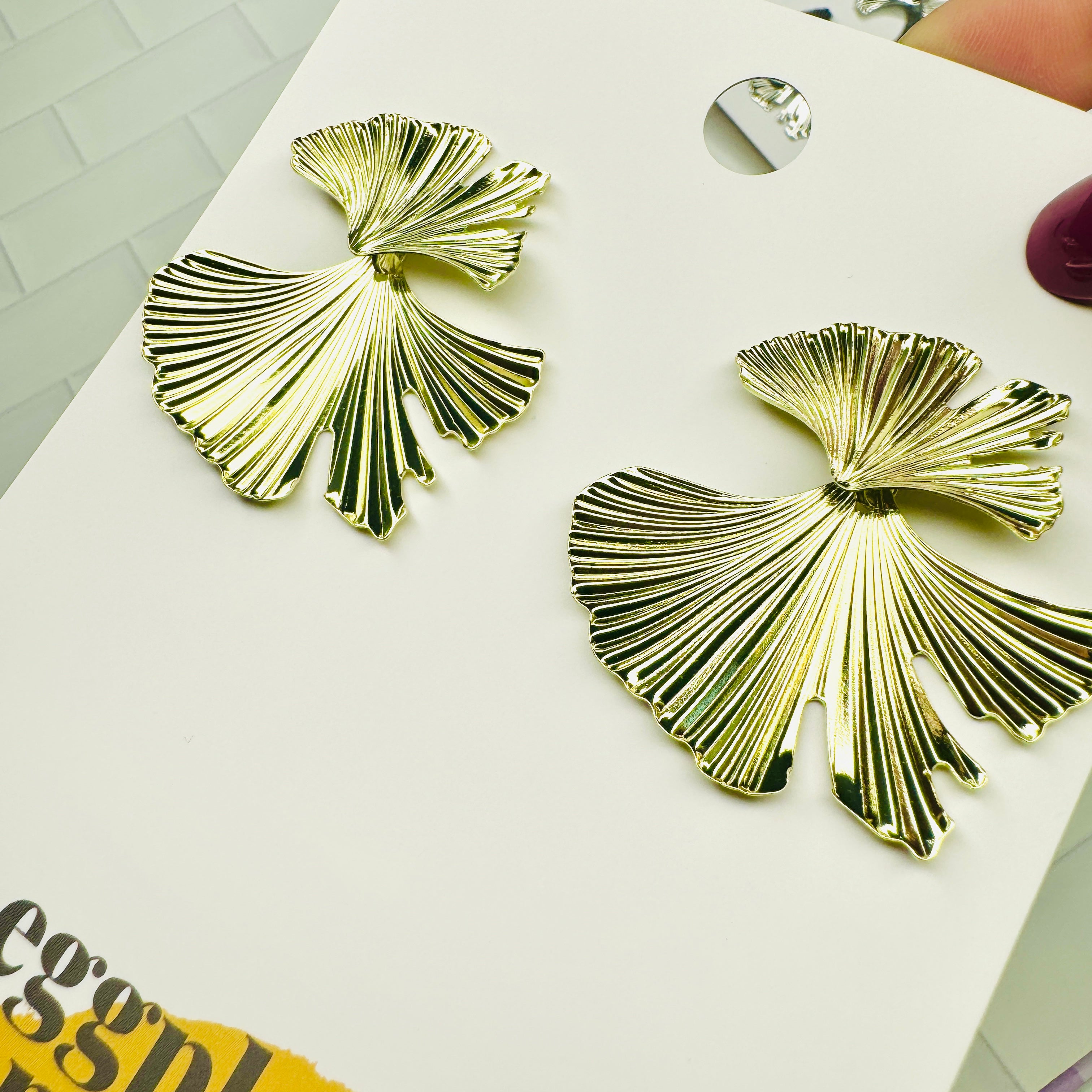 Tropical Leaf Statement Earrings