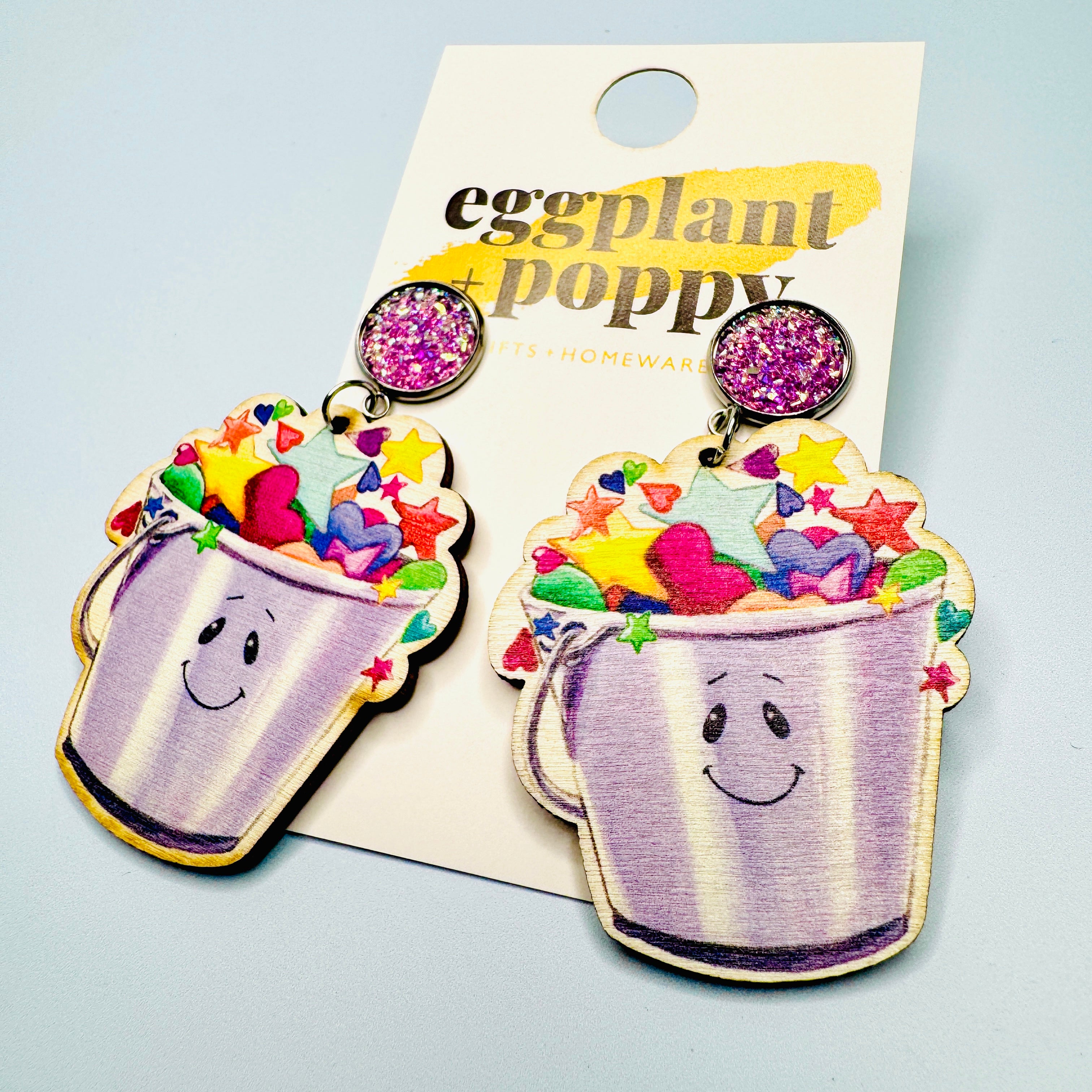 Cute Bucket Filler Earrings