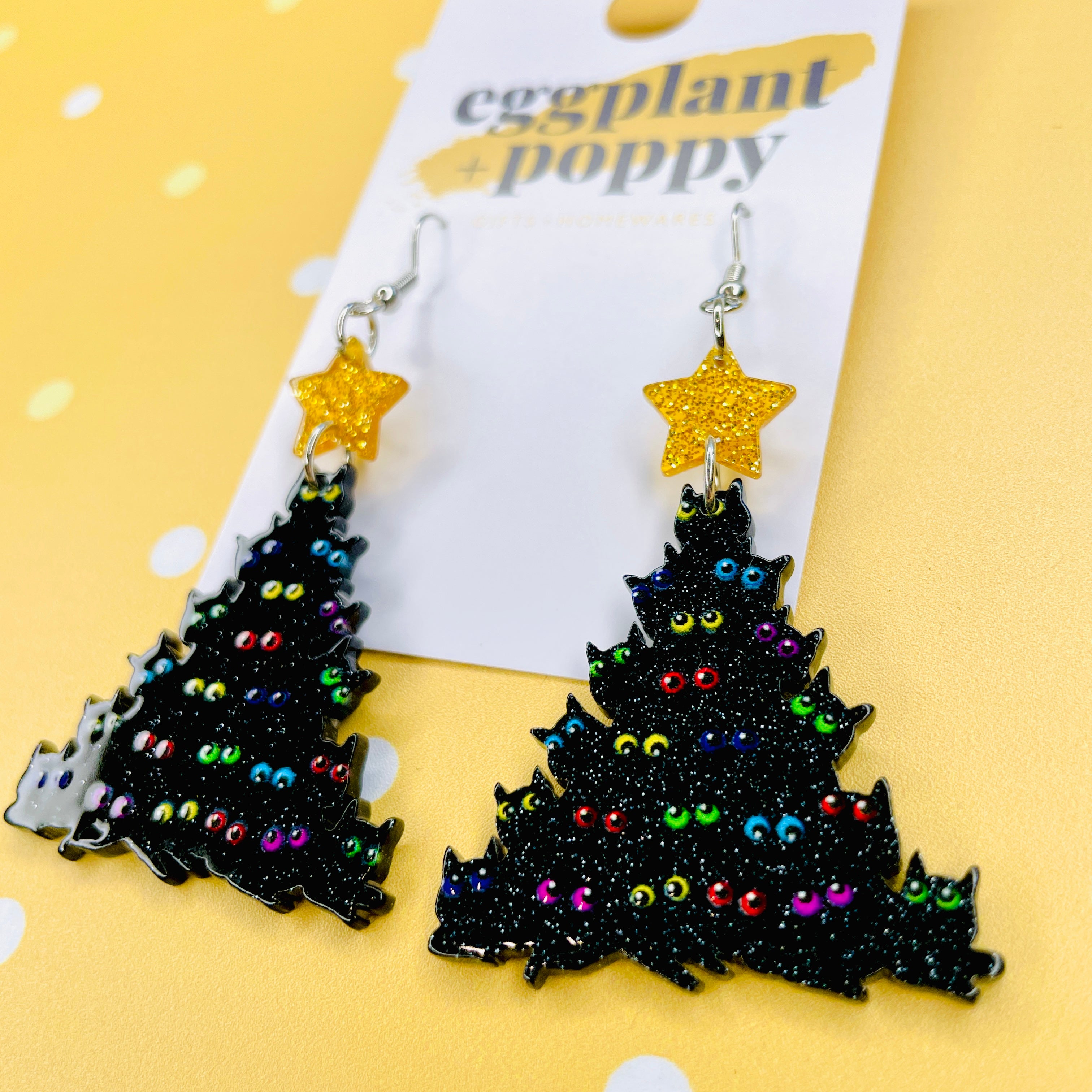 Meowy Catmus Earrings - With Star