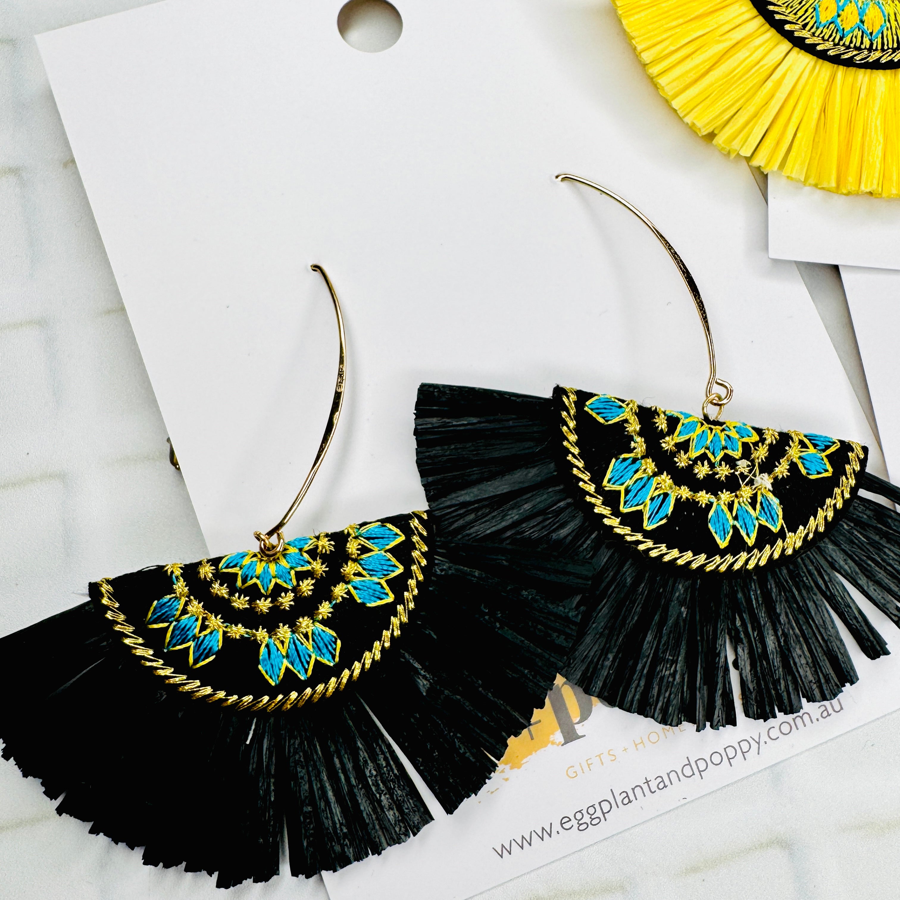 Large Boho Fan Earrings