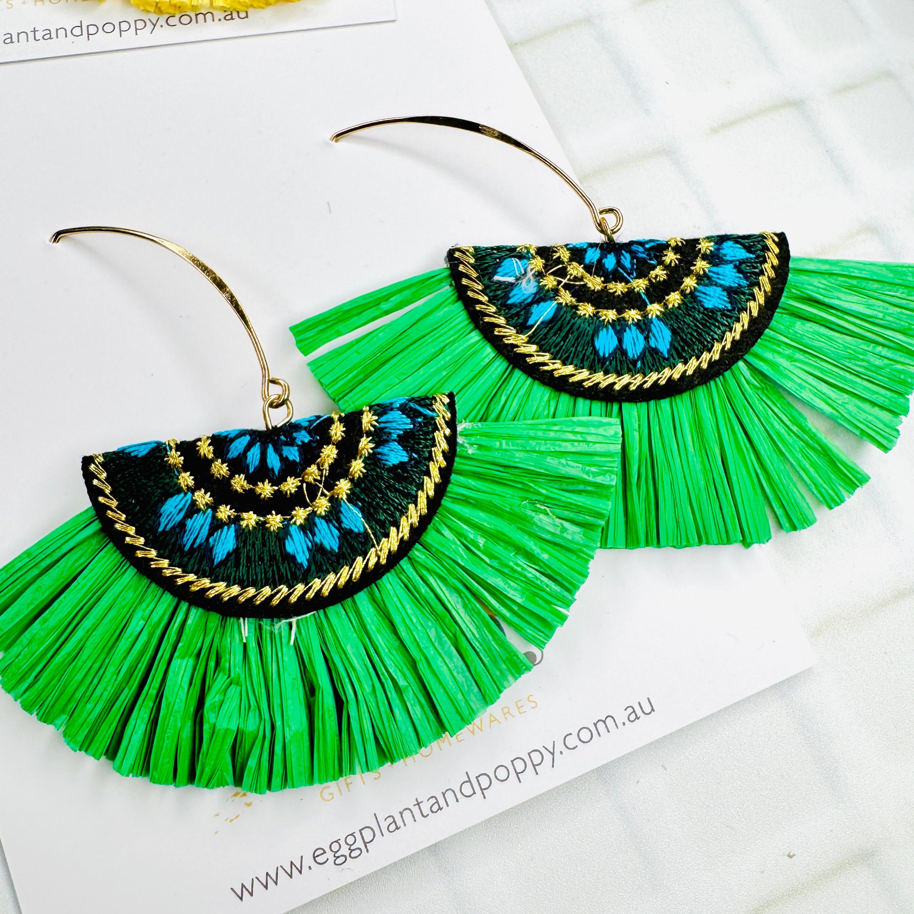 Large Boho Fan Earrings