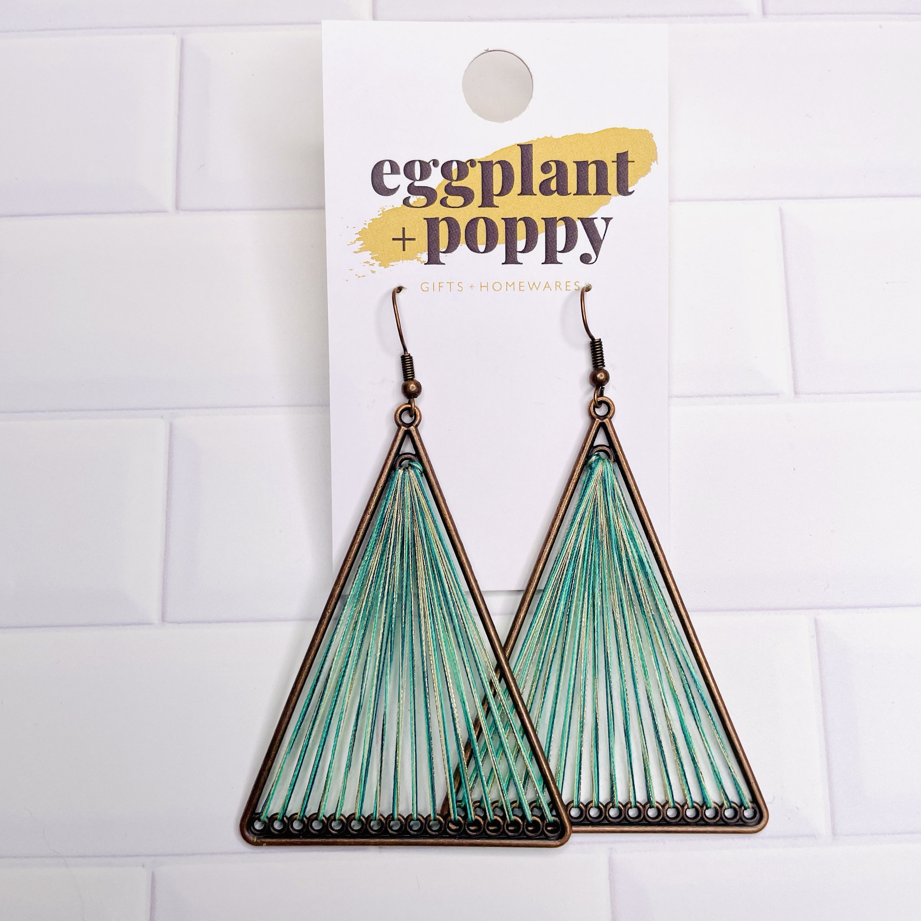 Woven Triangle Earrings