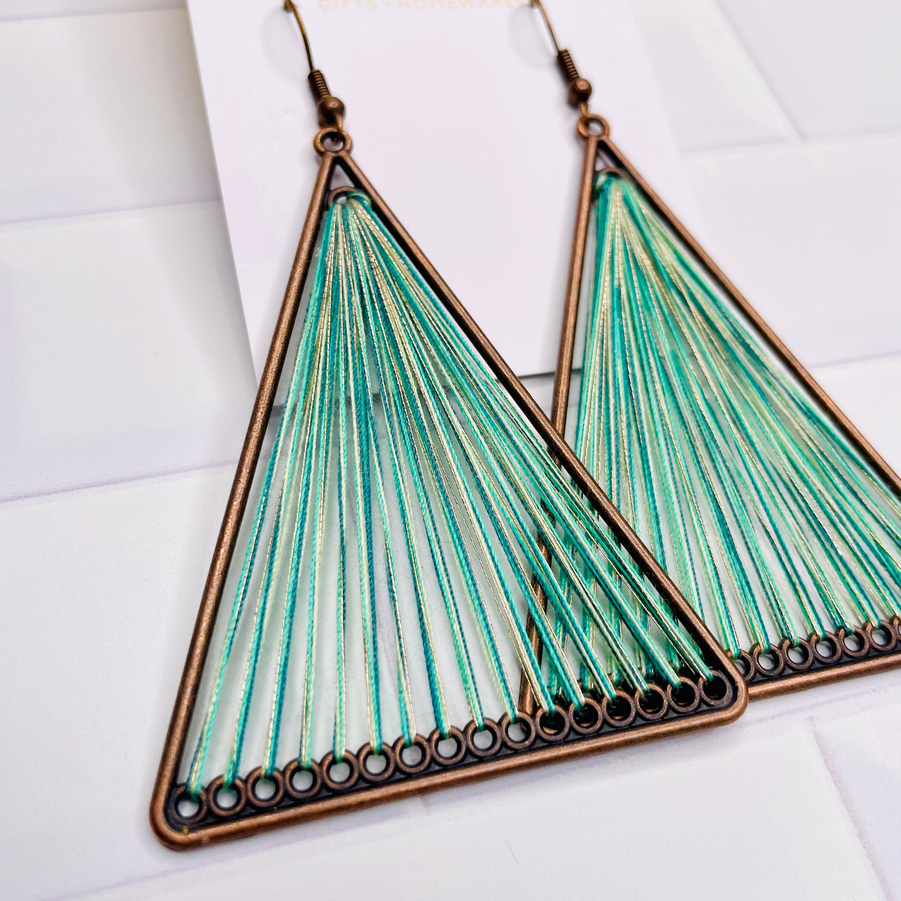 Woven Triangle Earrings