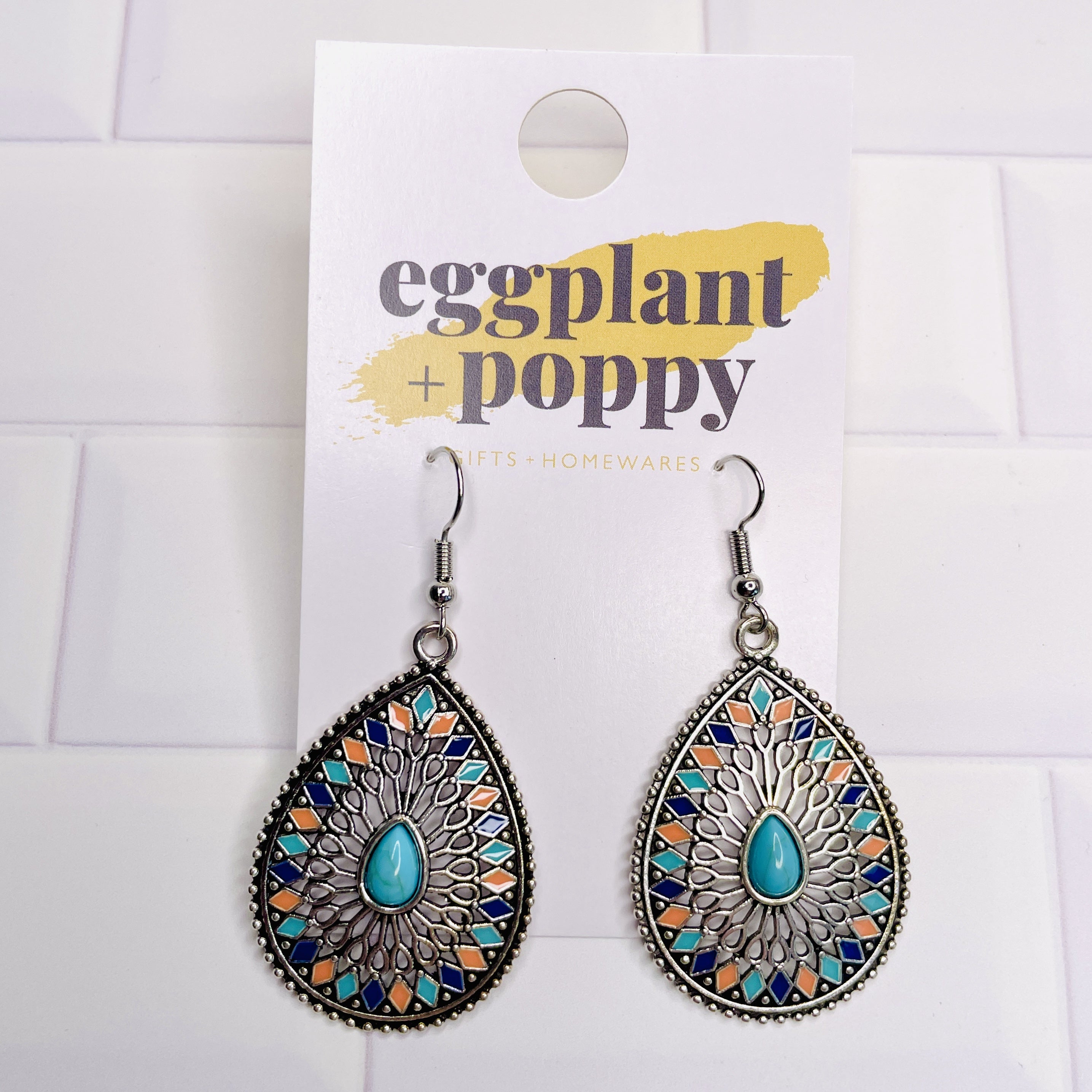 Tribal Tear Drop Earrings