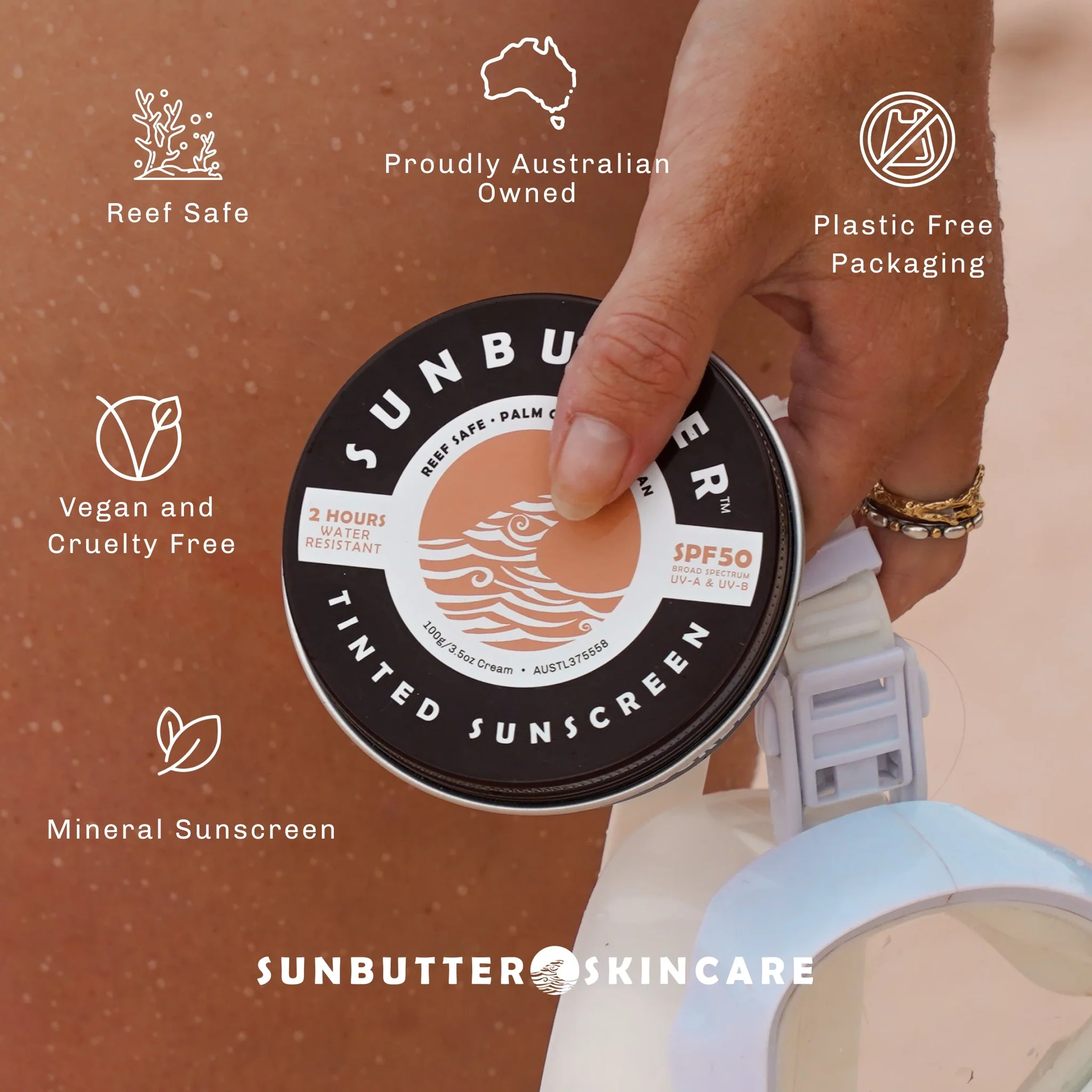 Tinted Sunscreen - SPF50 Reef Safe Sunscreen