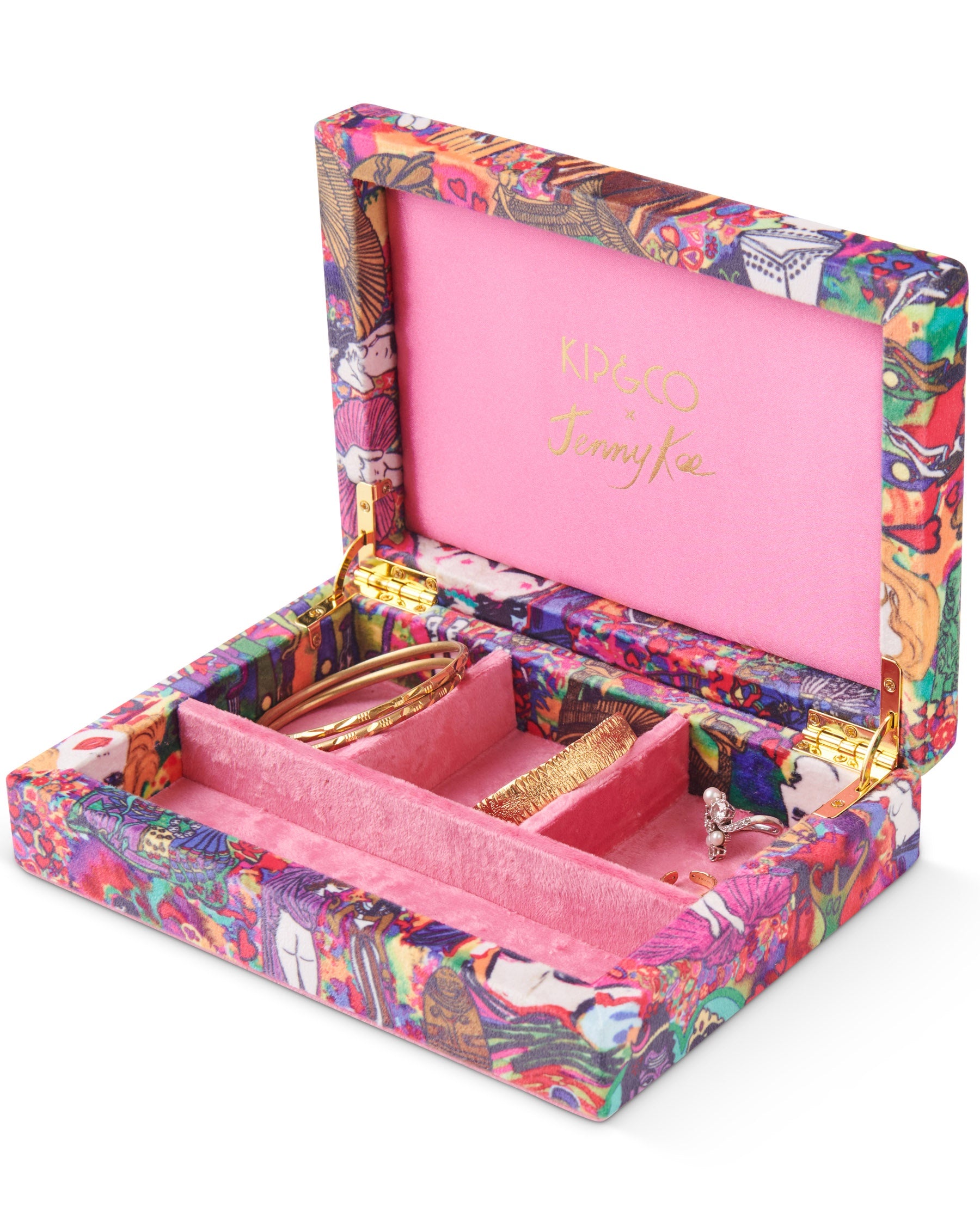 Jenny Kee Velvet Jewellery Box - Goddesses Small