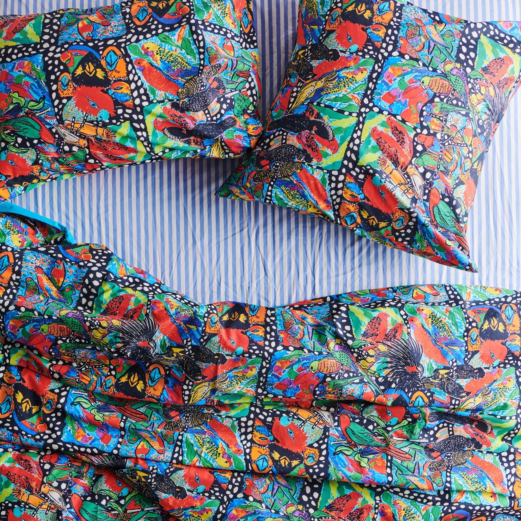 Jenny Kee Cotton Pillowcases - Parrots & Cockatoos 2P