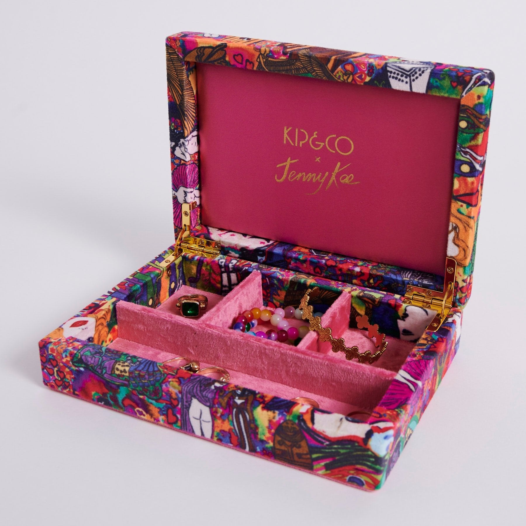 Jenny Kee Velvet Jewellery Box - Goddesses Small