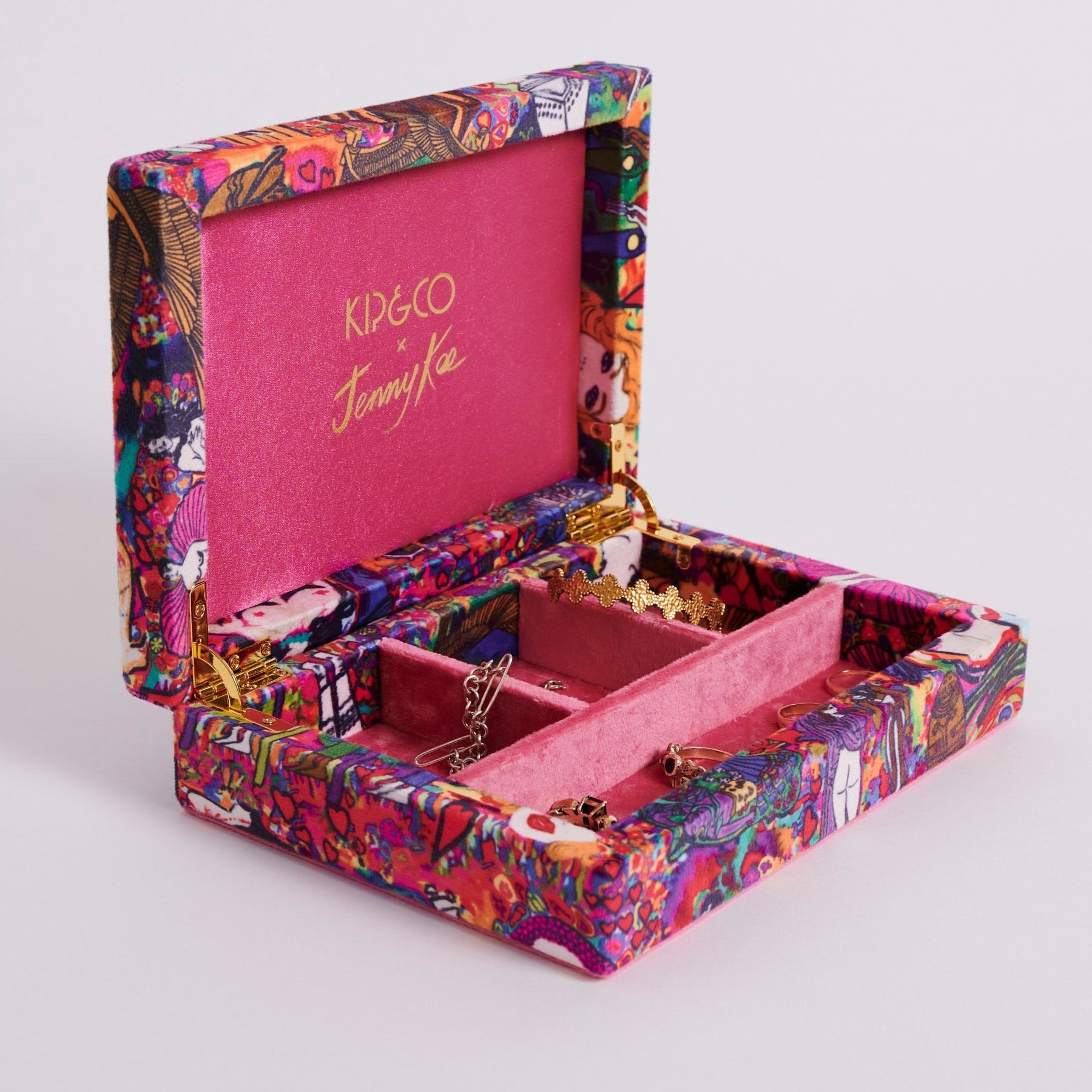 Jenny Kee Velvet Jewellery Box - Goddesses Small