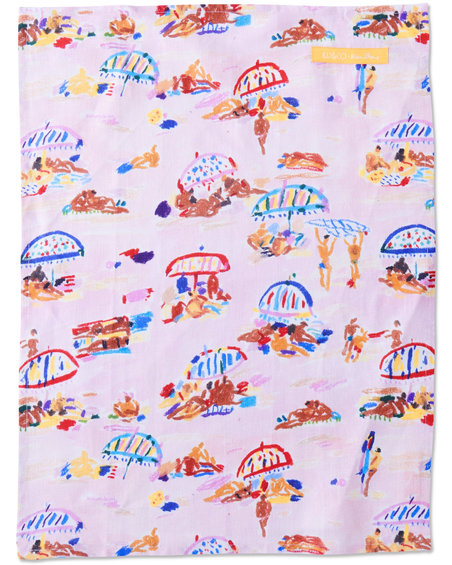 Ken Done Linen Tea Towel - Beach Days