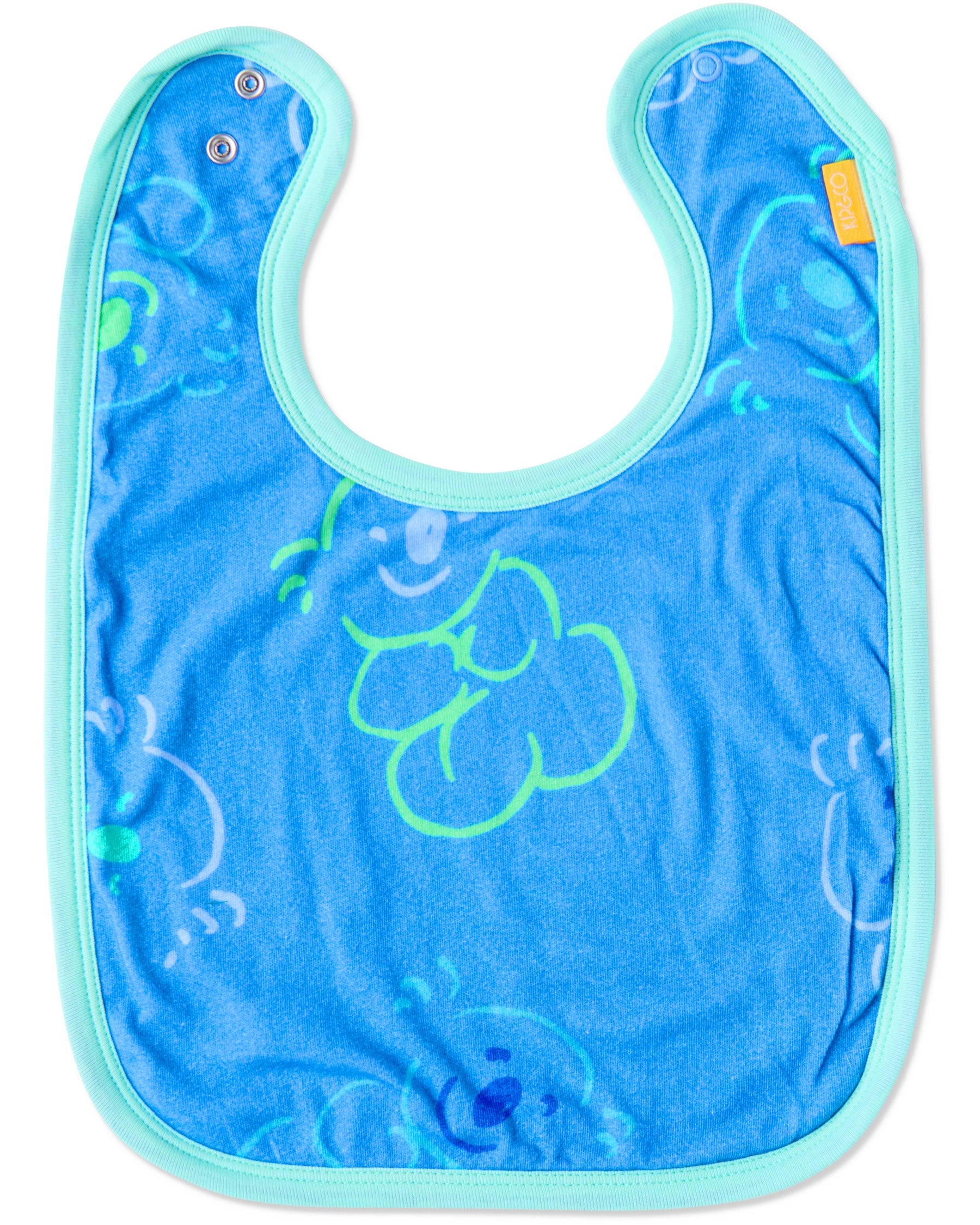 Ken Done Organic Cotton Bib -Koala Cuddles Blue