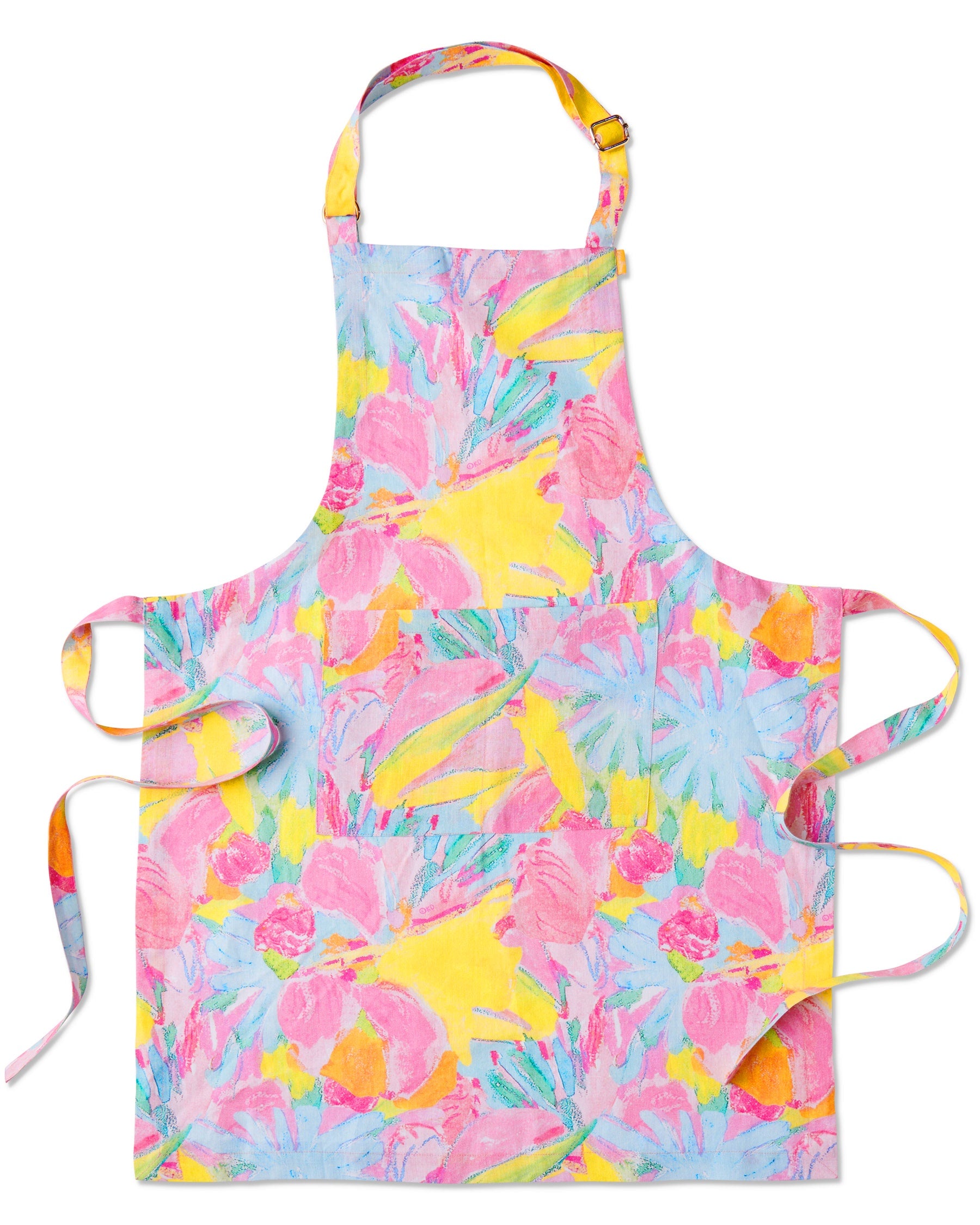 Ken Done Linen Apron - Pastel Blooms