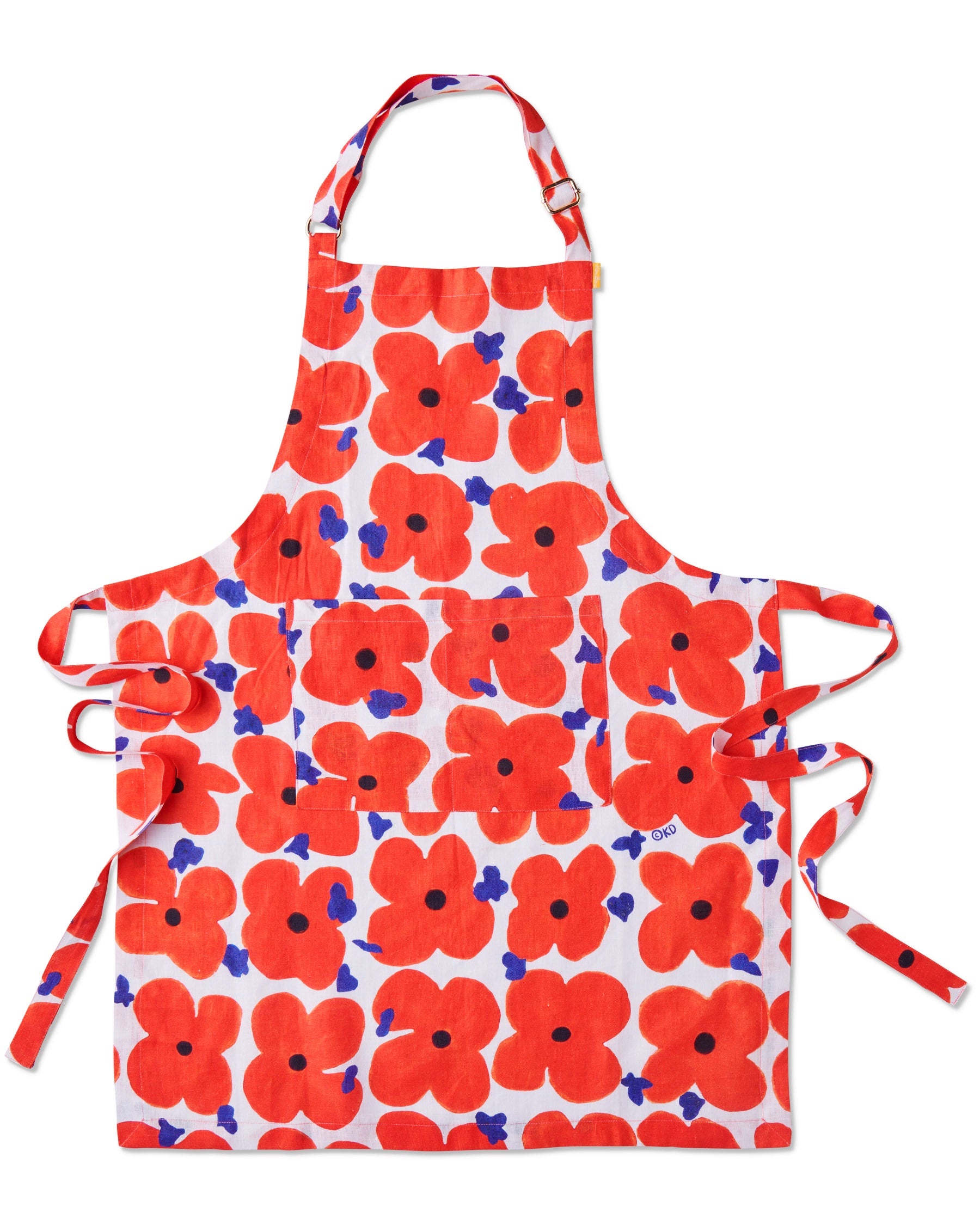 Ken Done Linen Apron - Pop Floral