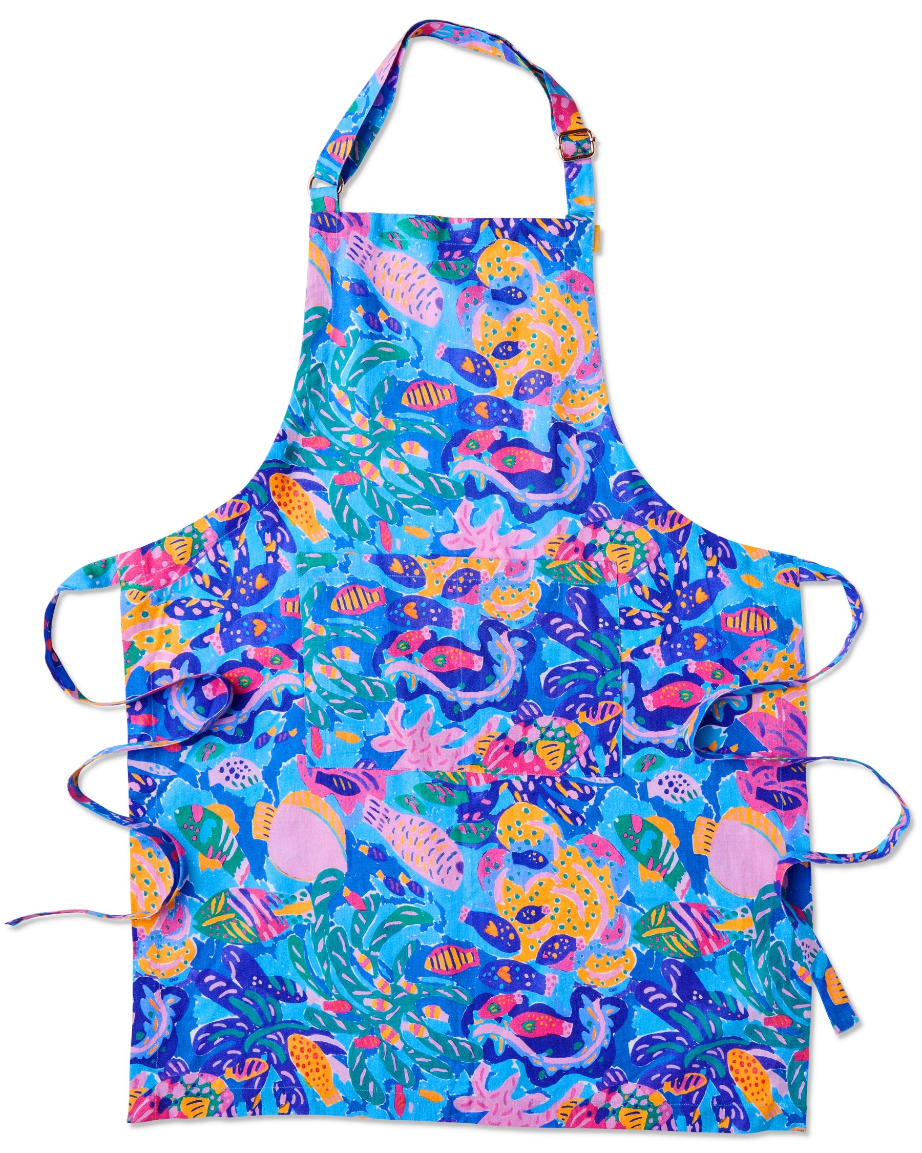 Ken Done Linen Apron - Reef Garden